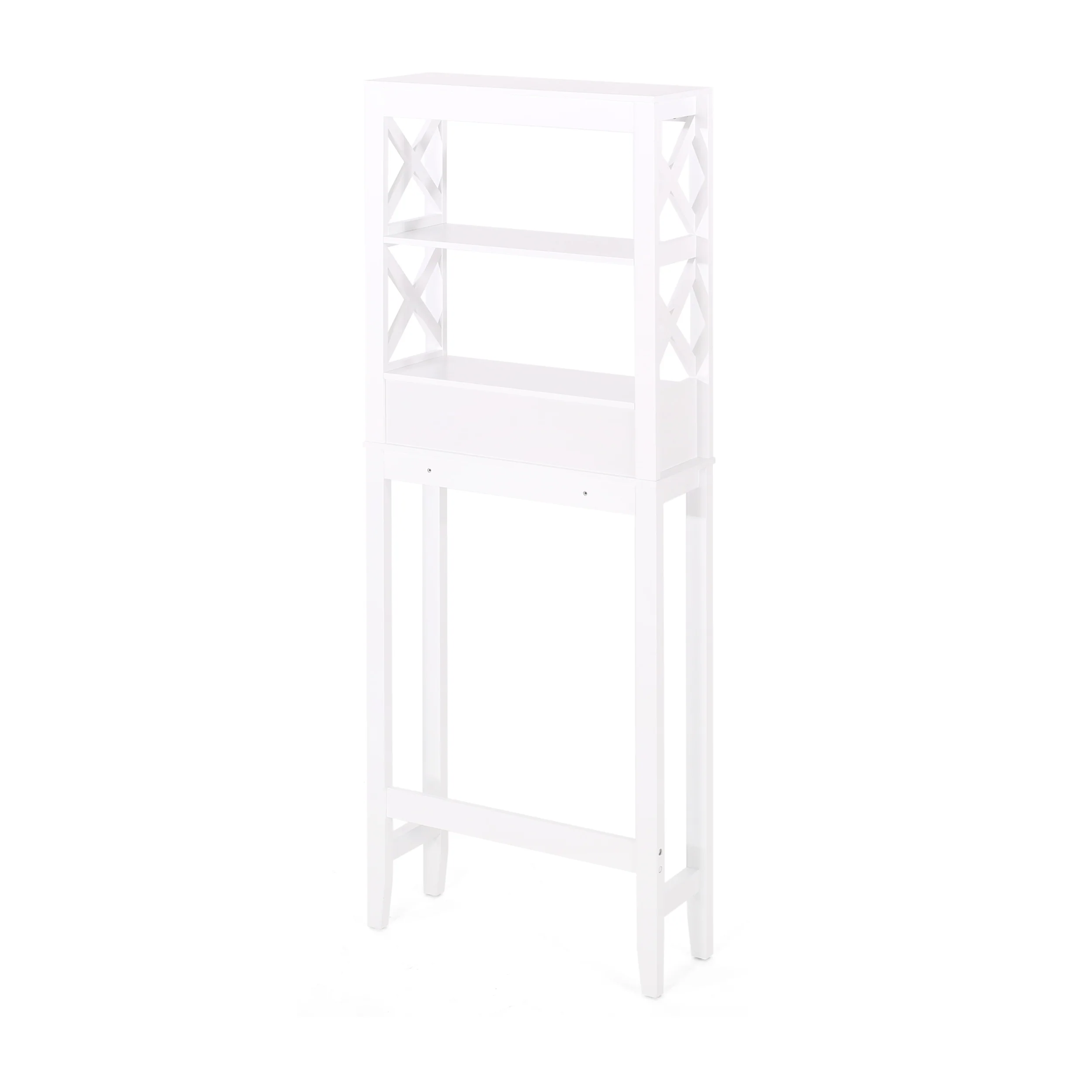 Lewis Modern Over-the-Toilet Storage Rack with Drawers - furnishings