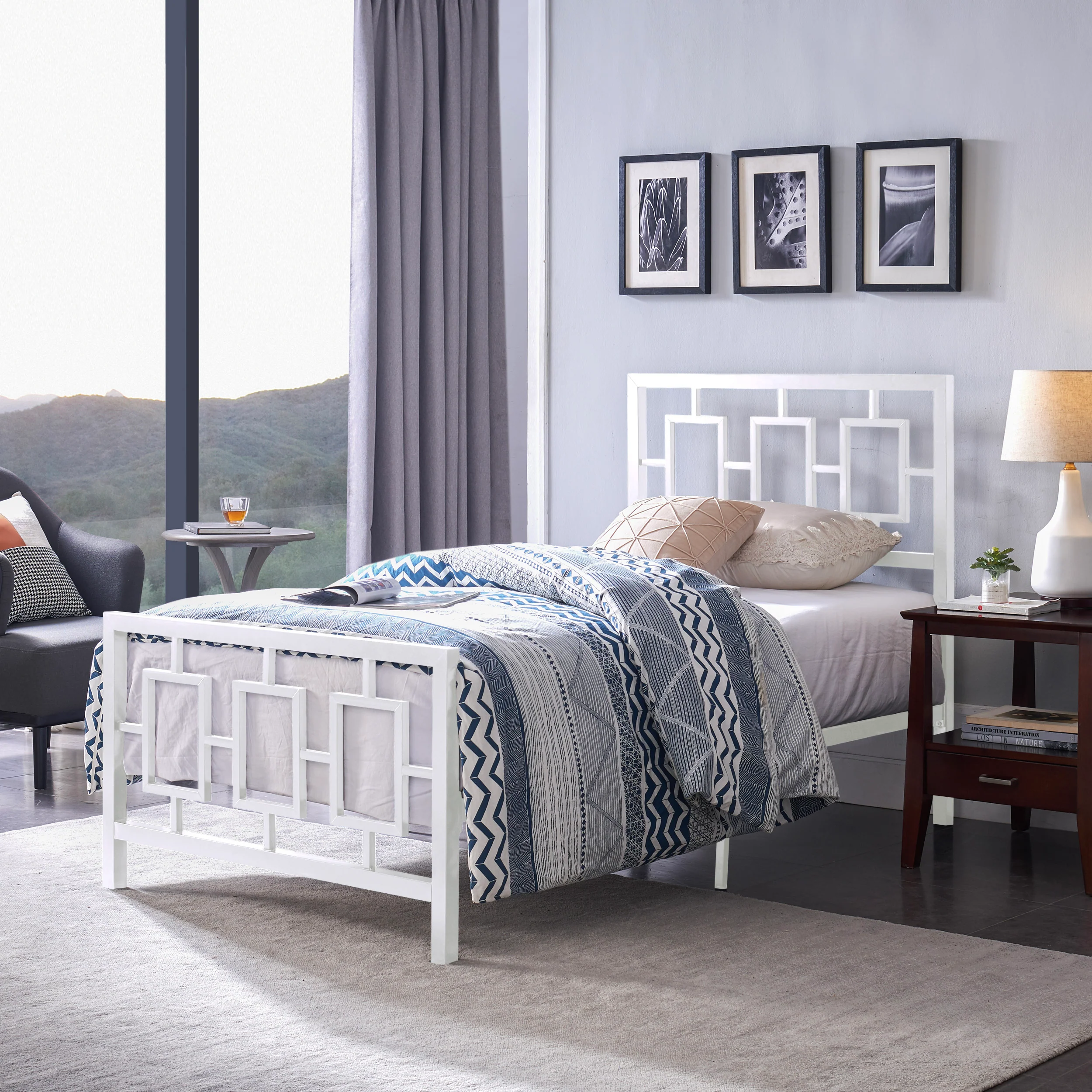 Dawn Modern Iron Twin Bed Frame - furnishings