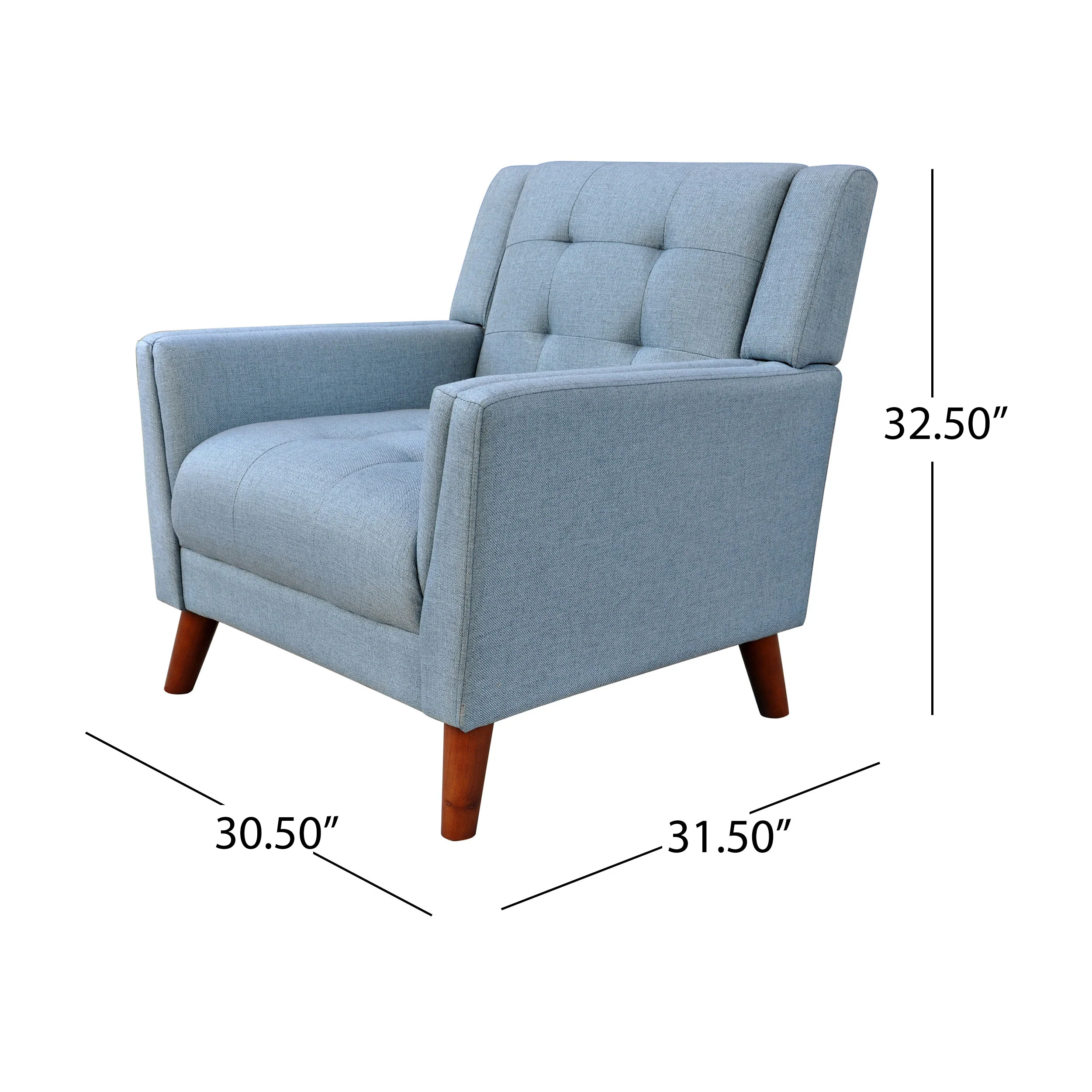 Anvith Mid Century Modern Fabric Arm Chair - furnishings