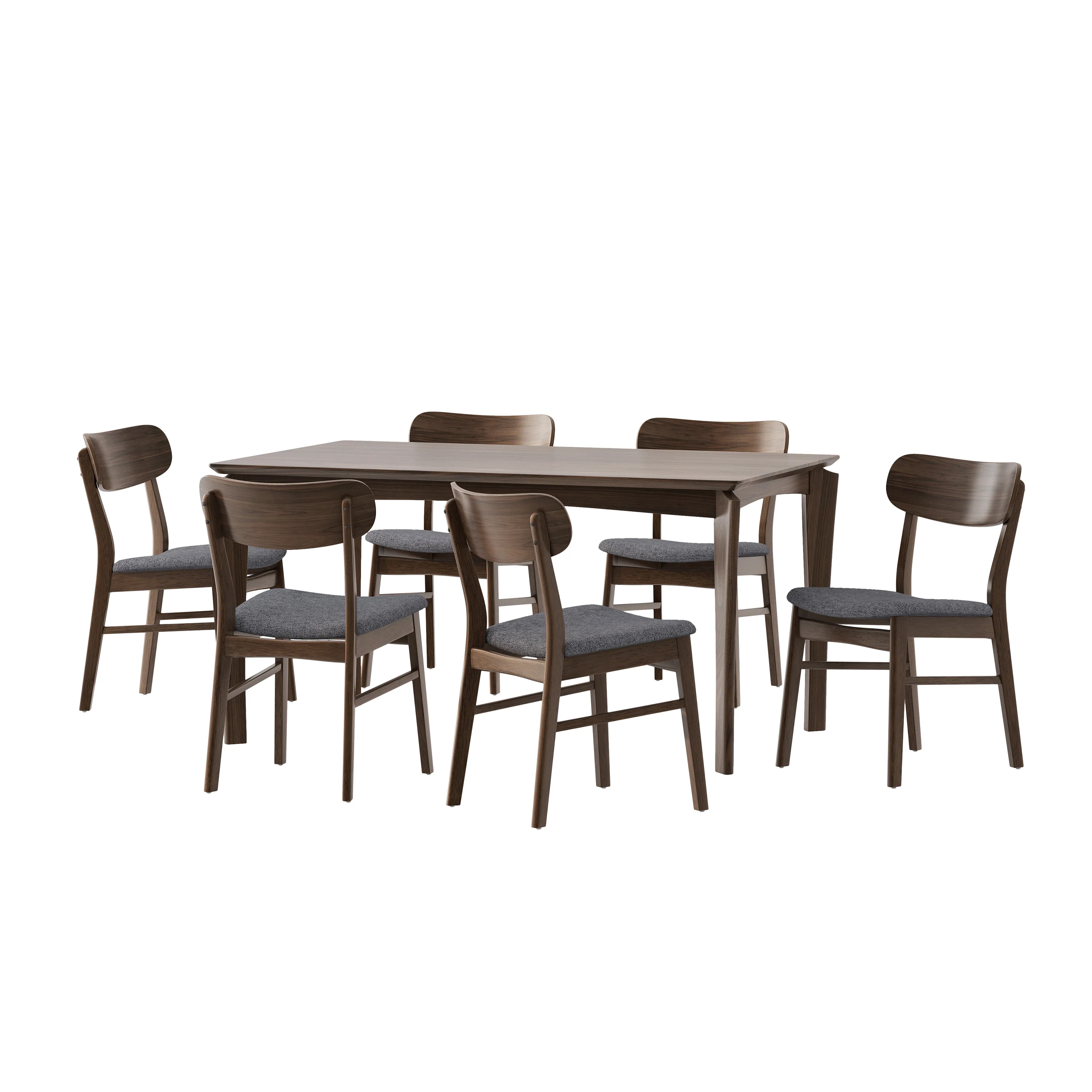 Carmody Wood and Fabric 7 Piece Dining Set - furnishings