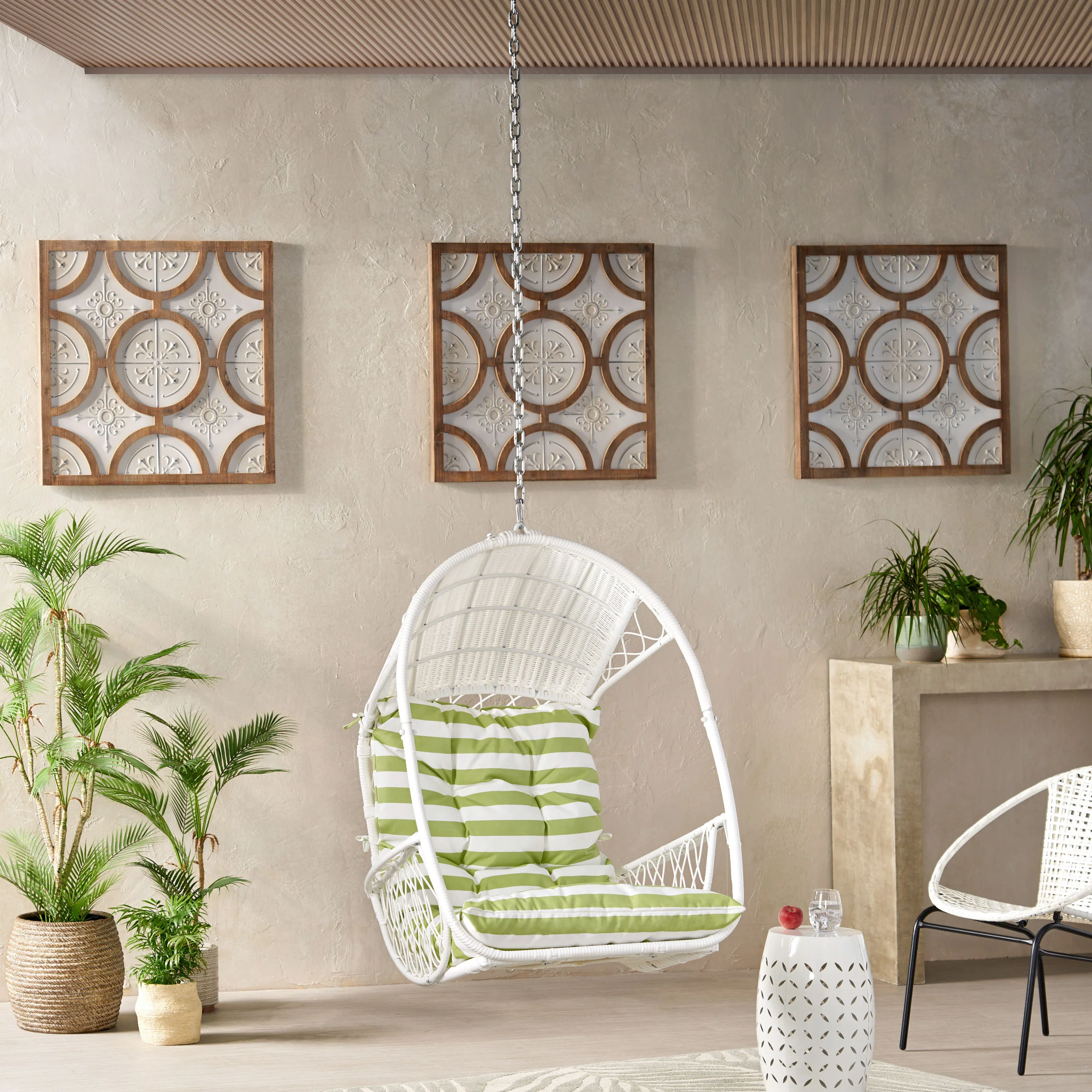 Aydan Outdoor/Indoor Wicker Basket Hanging Chair (NO STAND) - furnishings