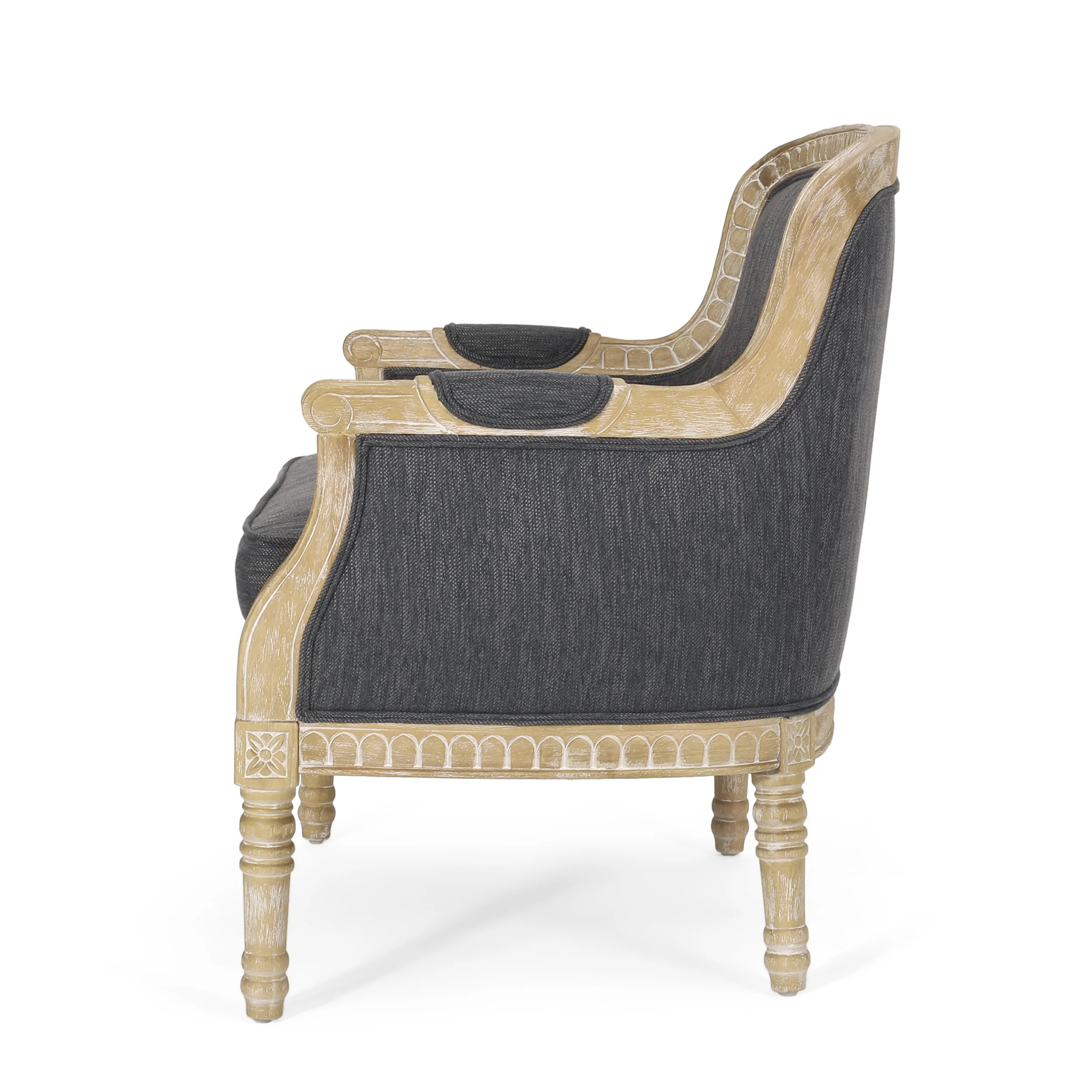 Bennion French Country Fabric Upholstered Club Chair - furnishings