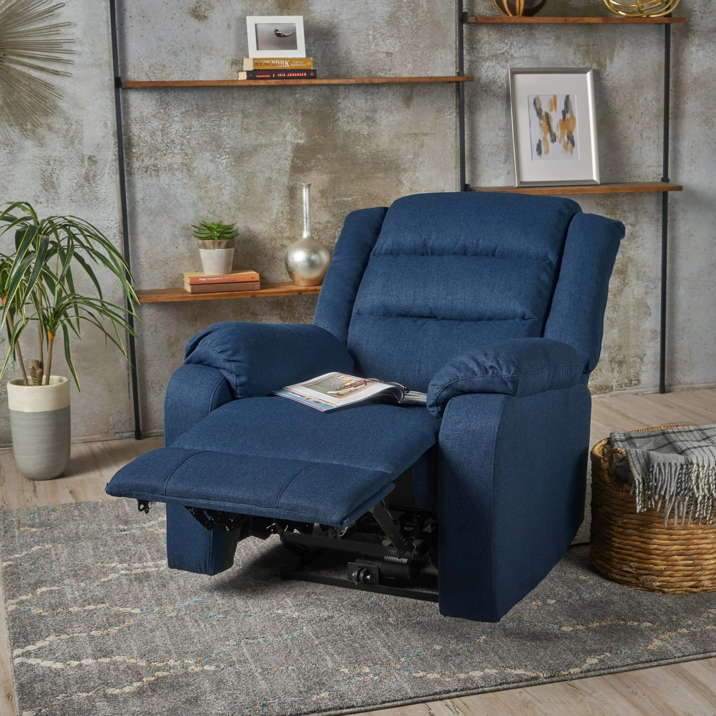 Adelande Cushioned Fabric Power Recliner - furnishings