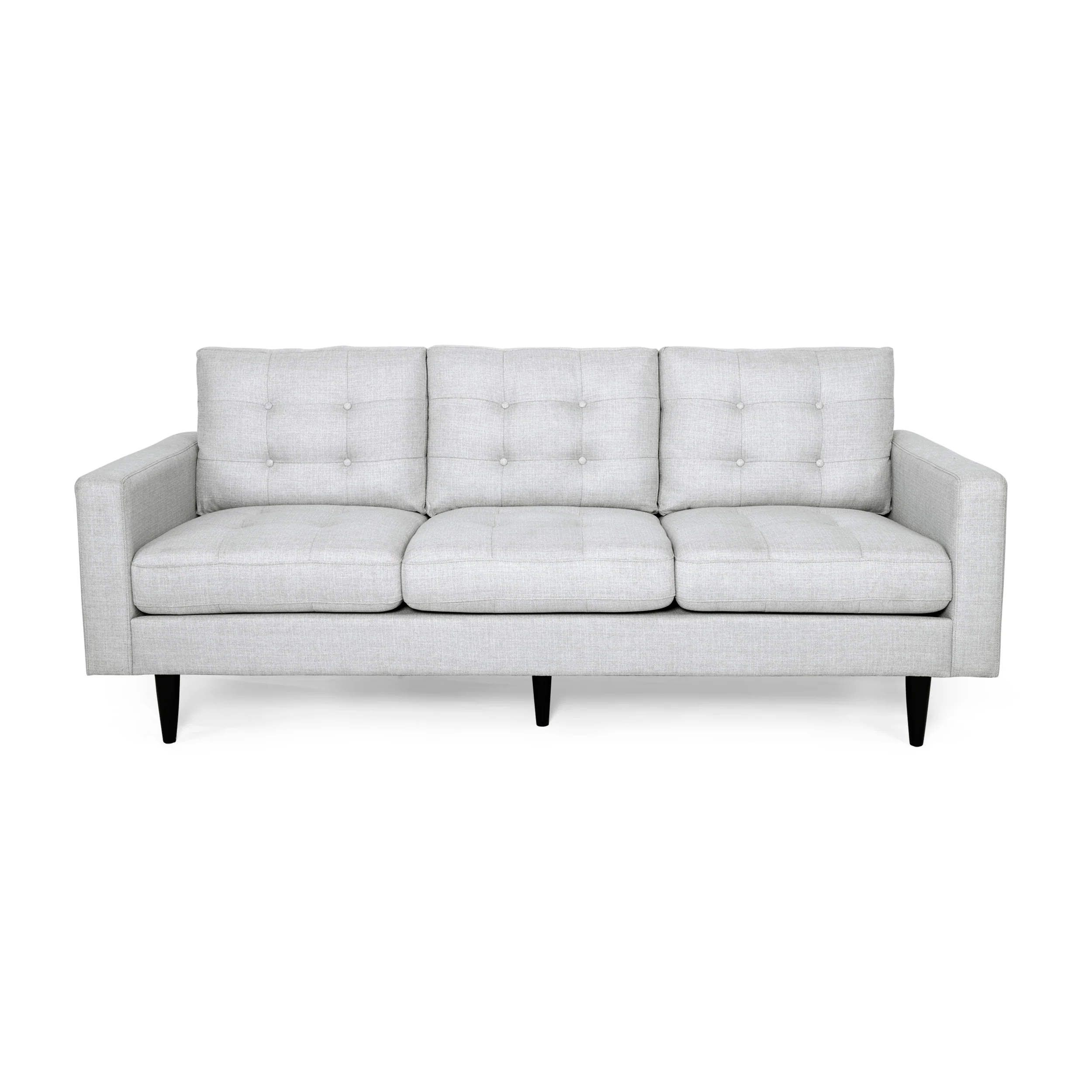 Ayumi Contemporary Tufted Fabric 3 Seater Sofa - furnishings