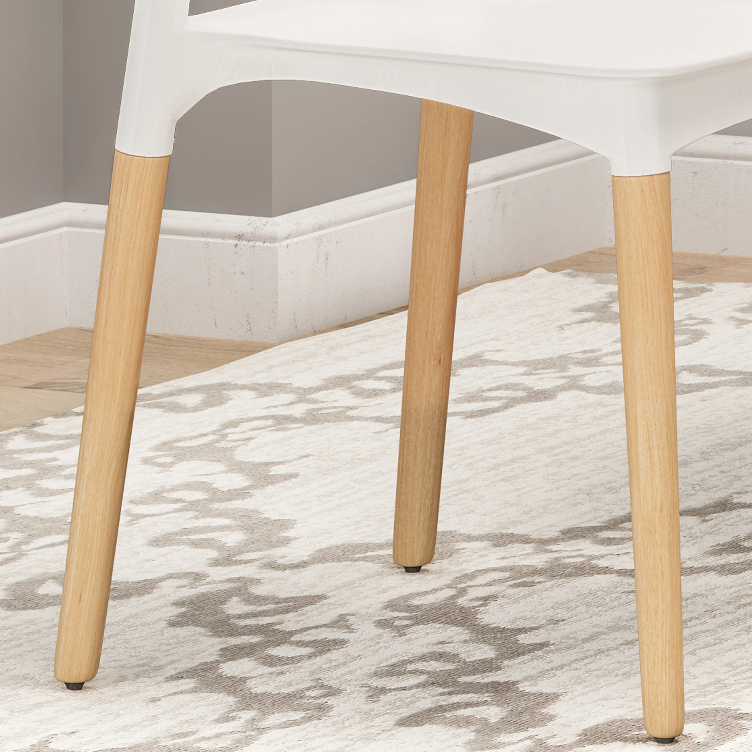 Isabel Modern Dining Chair with Beech Wood Legs (Set of 2) - furnishings