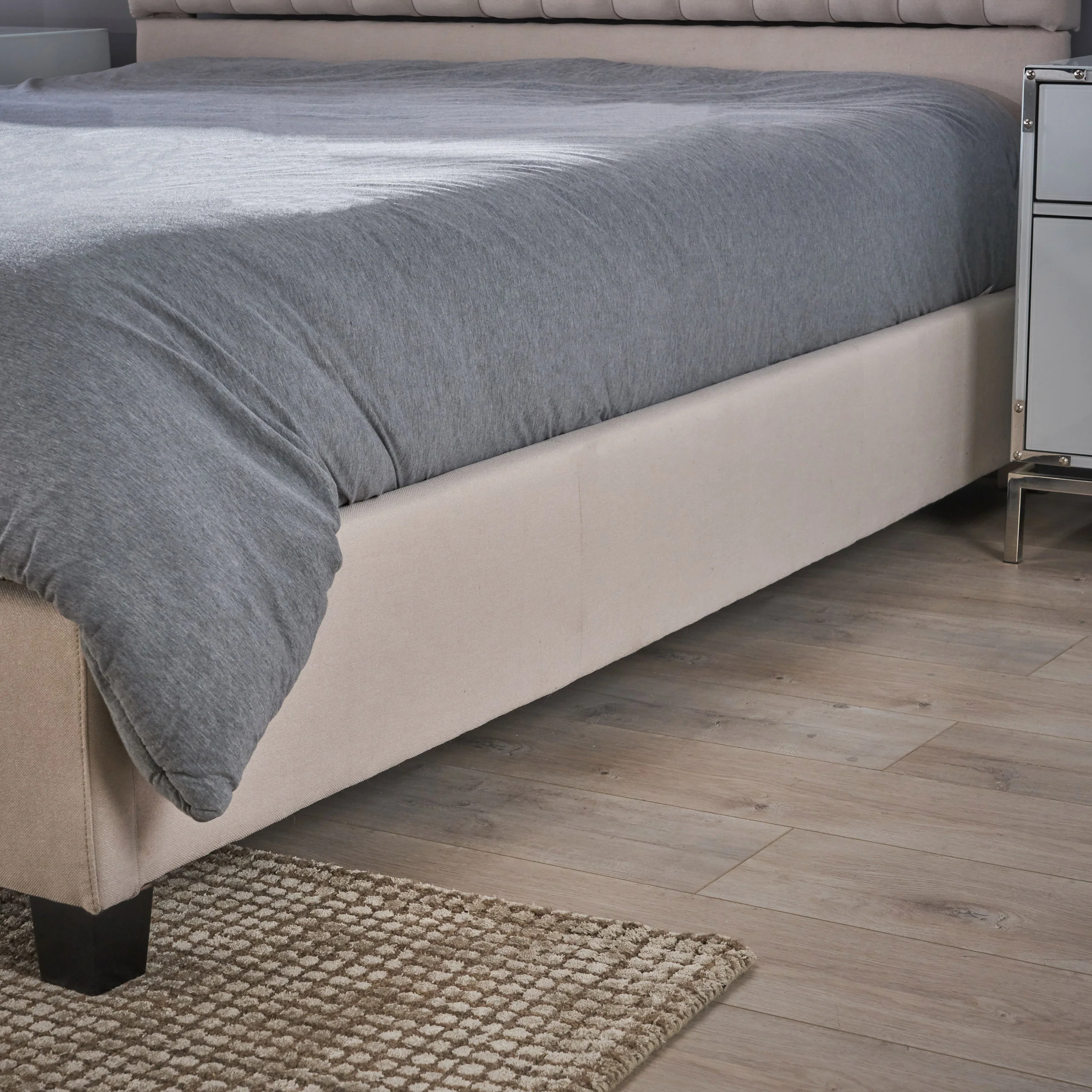 Cumulus Fully Upholstered Fabric Queen Bed - furnishings