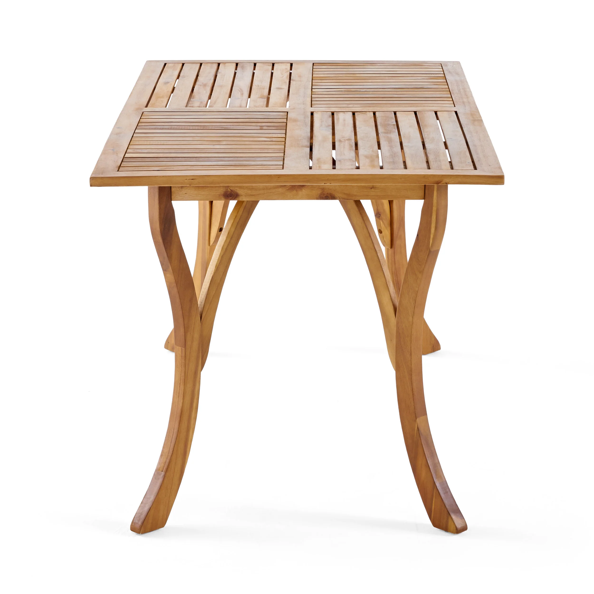 Karly Outdoor 6 Seater Wood & Wicker Dining Set with Cushions - furnishings