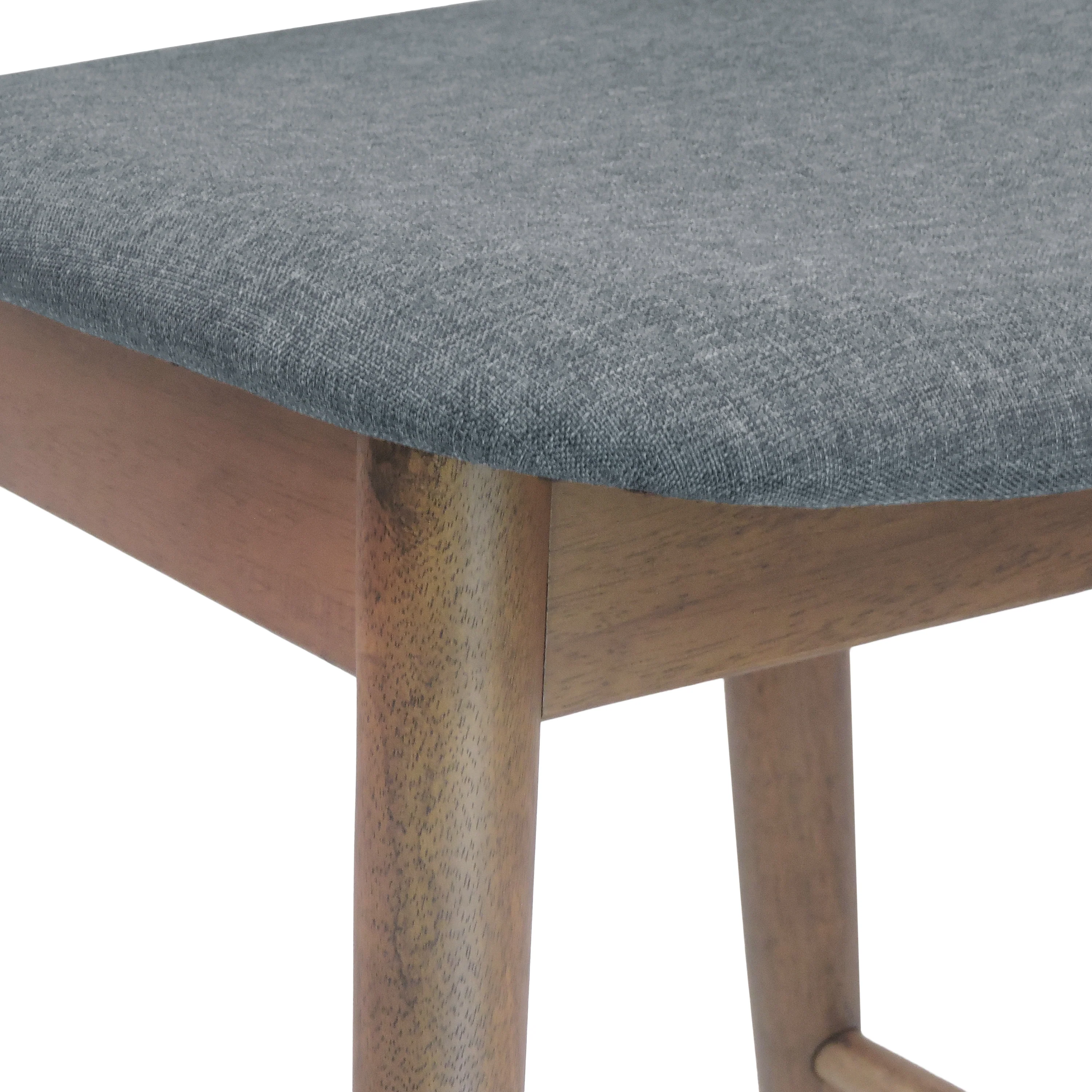 Annett Mid Century Modern Fabric Upholstered Wood 24.5 Inch Counter Stools (Set of 2) - furnishings
