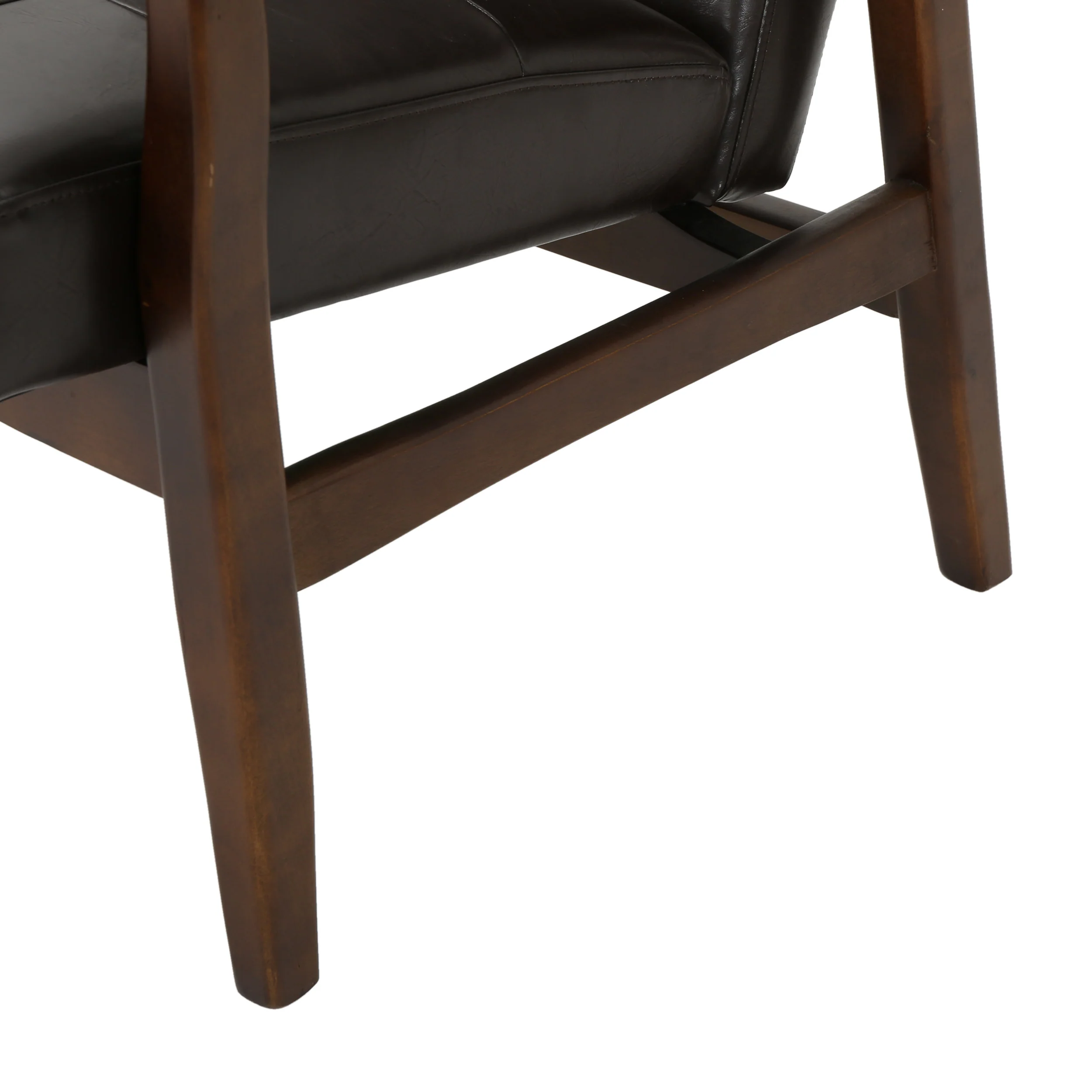 Callisto Mid Century Modern Leather Club Chair - furnishings