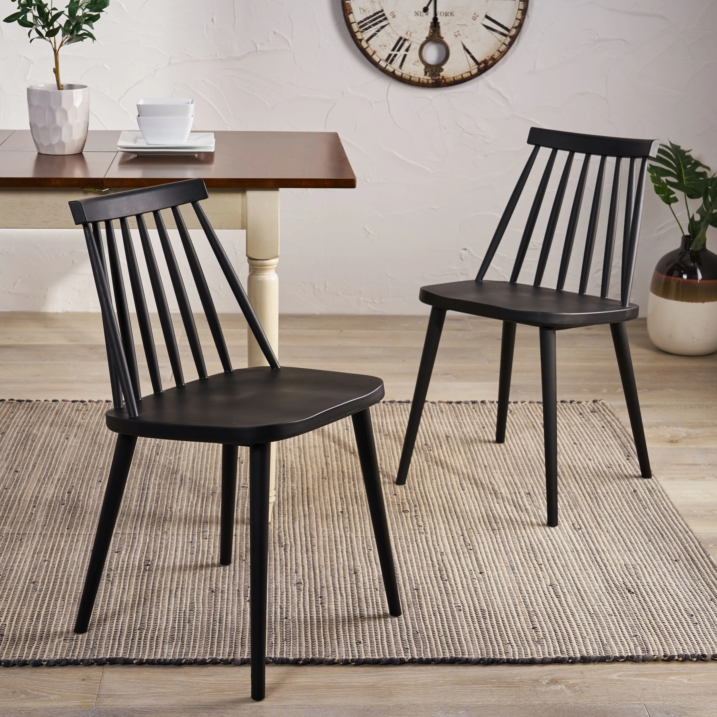 Phoebe Hume Farmhouse Spindle-Back Dining Chair (Set of 2) - furnishings