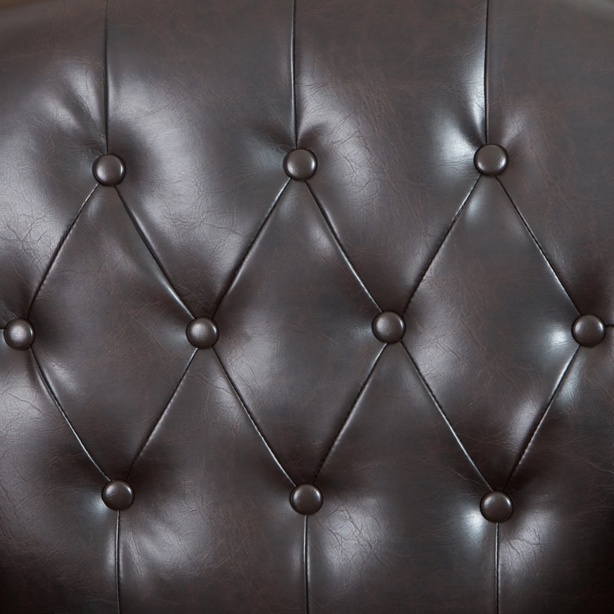 Nottingham Tufted Brown Leather Club Chair - furnishings