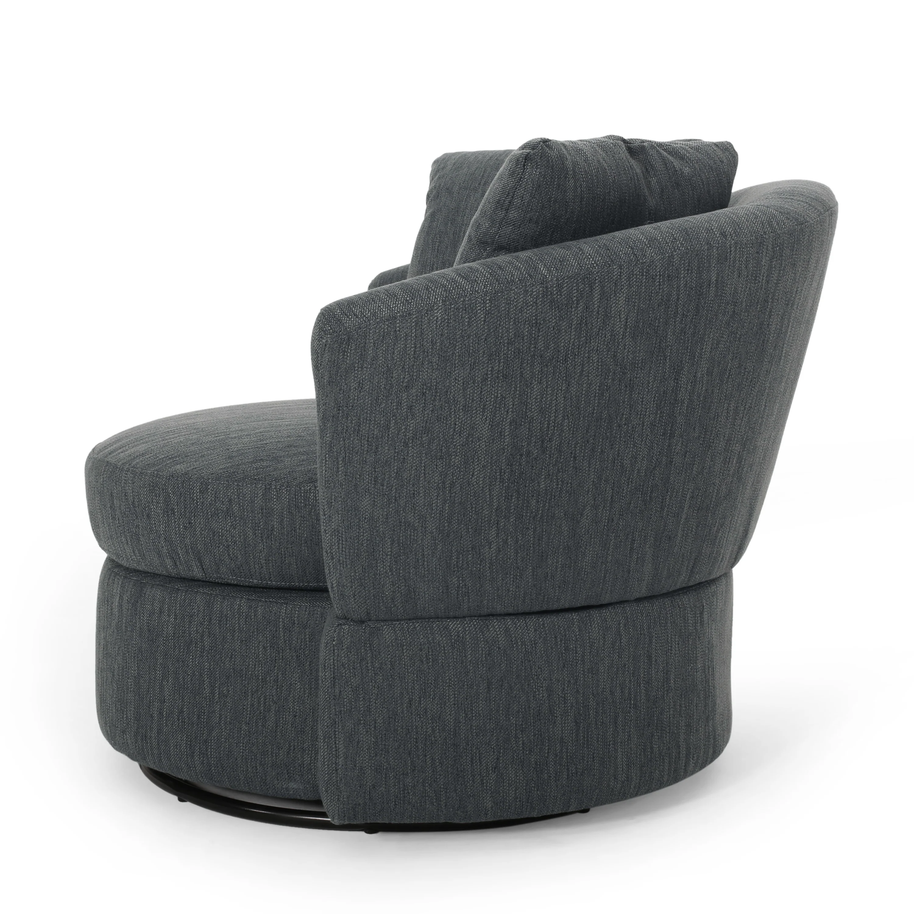 Dawson Contemporary Upholstered Swivel Club Chair - furnishings