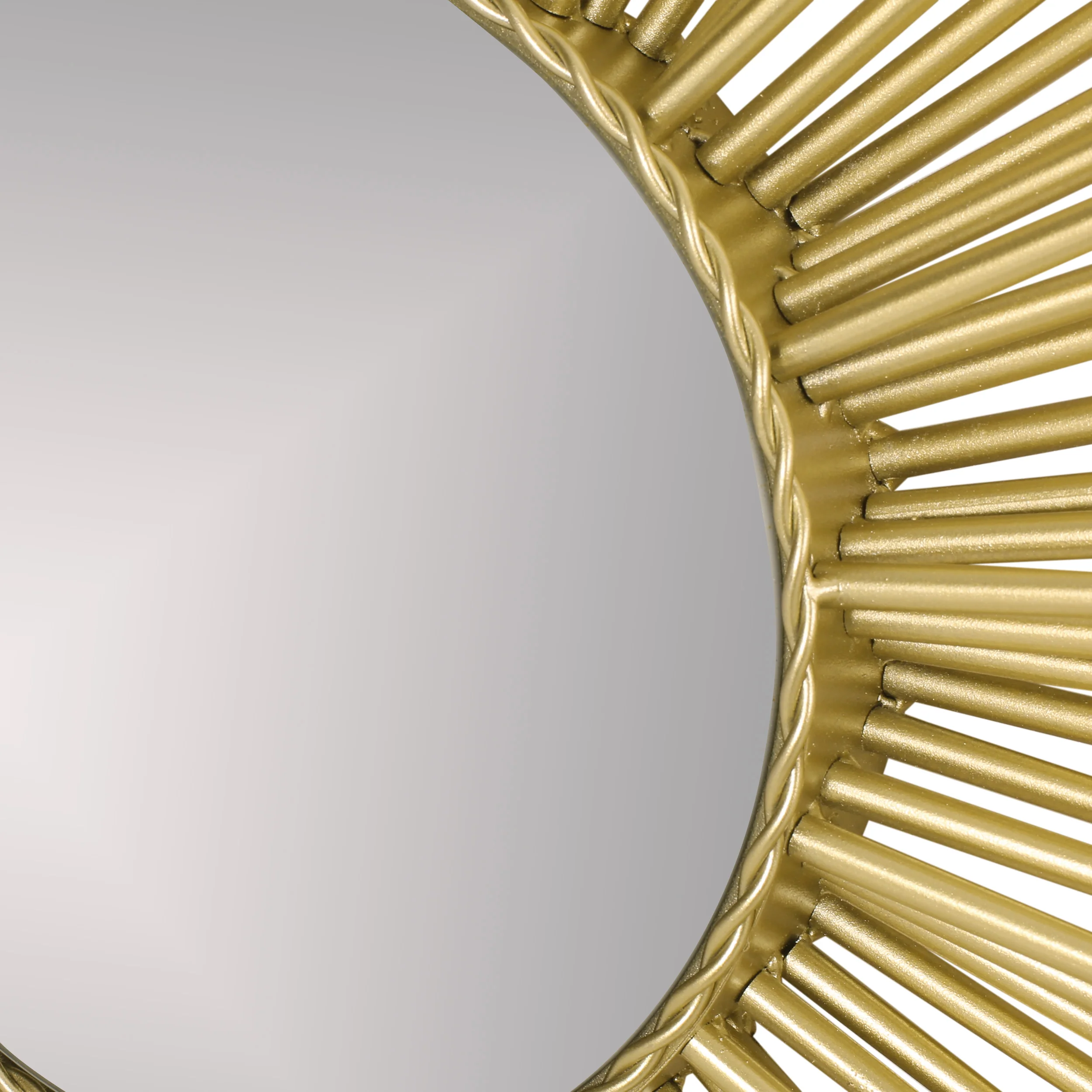 Holasek Modern Glam Sunburst Wall Mirror, Gold - furnishings