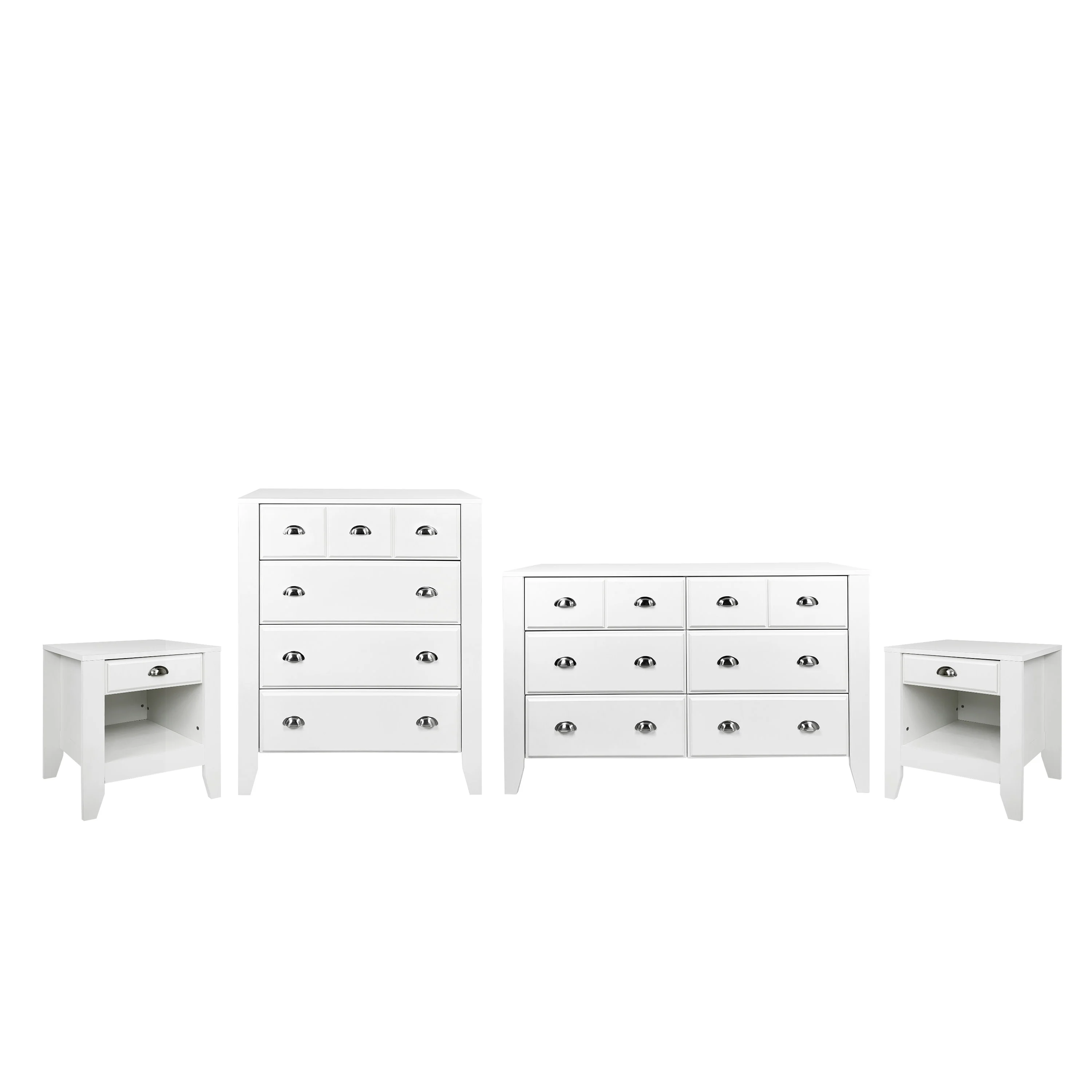 Cleary Contemporary Faux Wood 4 Piece Bedroom Set - furnishings