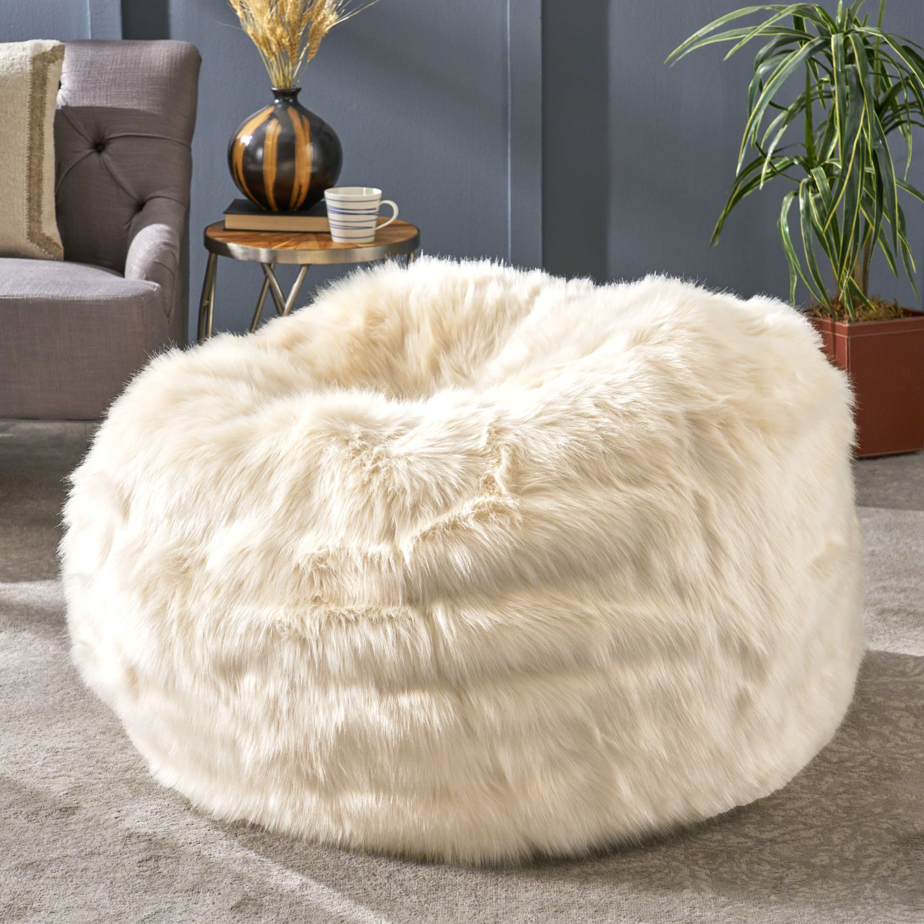 Laraine Furry Glam 3 Ft. Bean Bag - furnishings