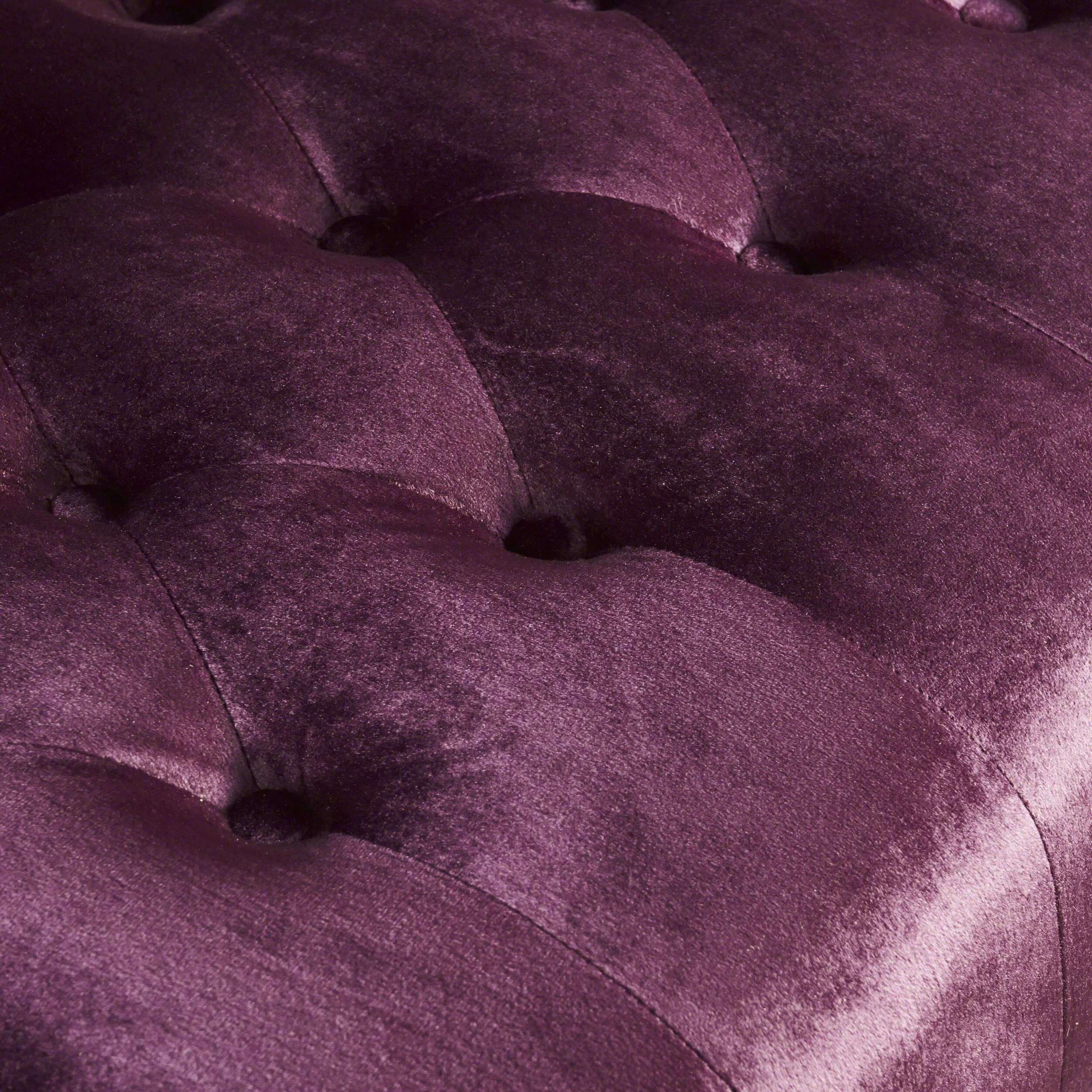 Leona French Style High Back Tufted Winged Velvet Loveseat - furnishings