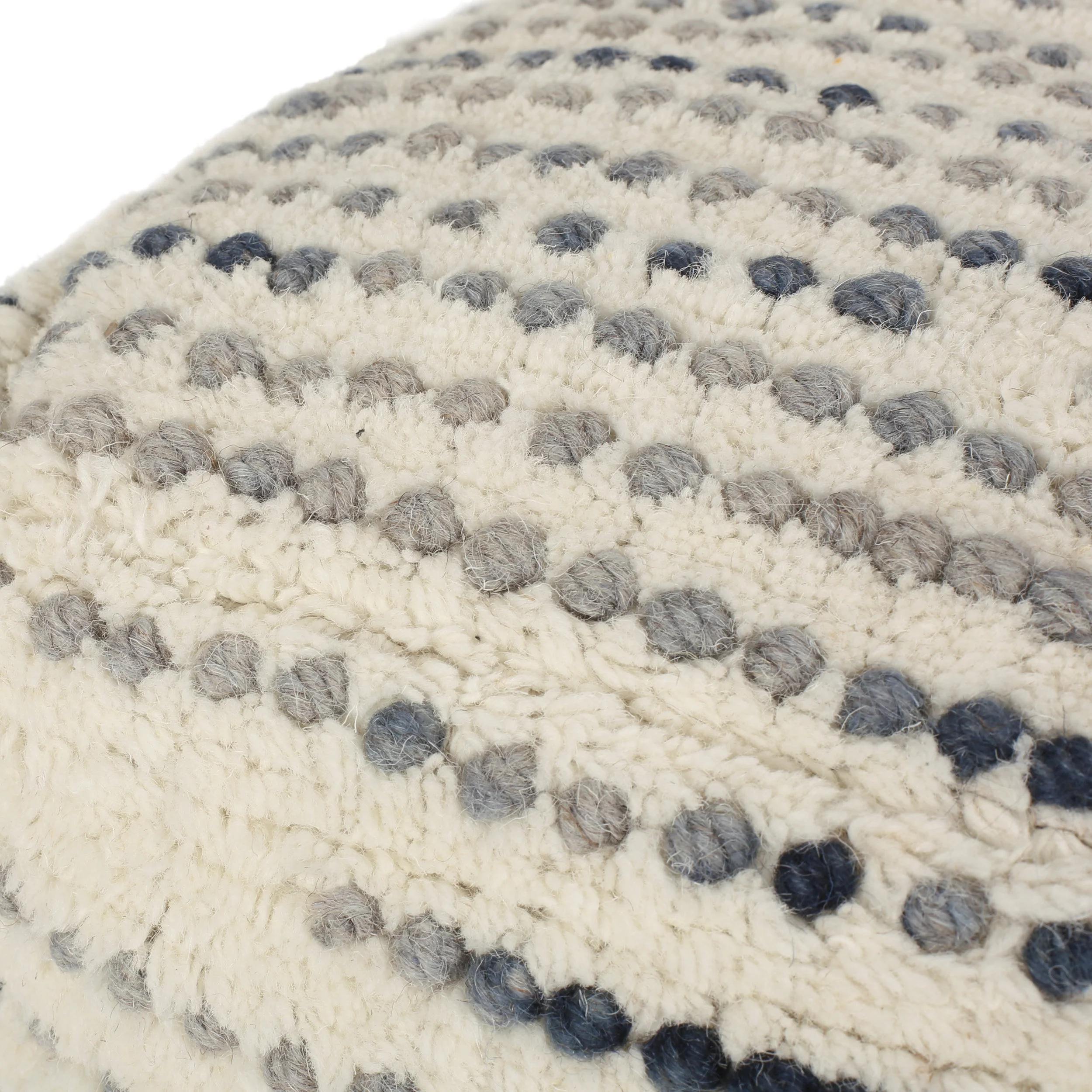 Eakly Handcrafted Boho Fabric Cube Pouf - furnishings