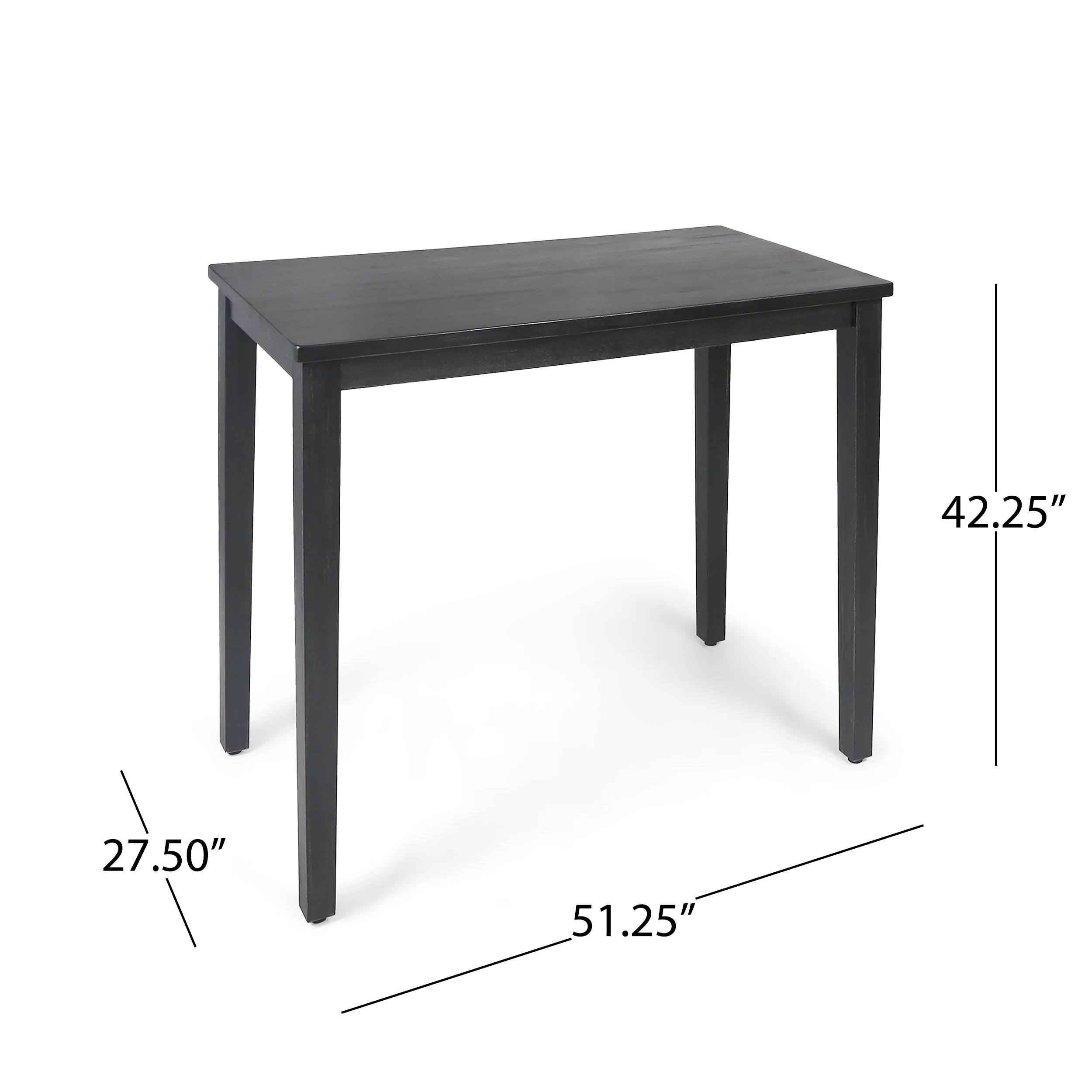 Taylo Contemporary Acacia Wood Bar Height Table - furnishings