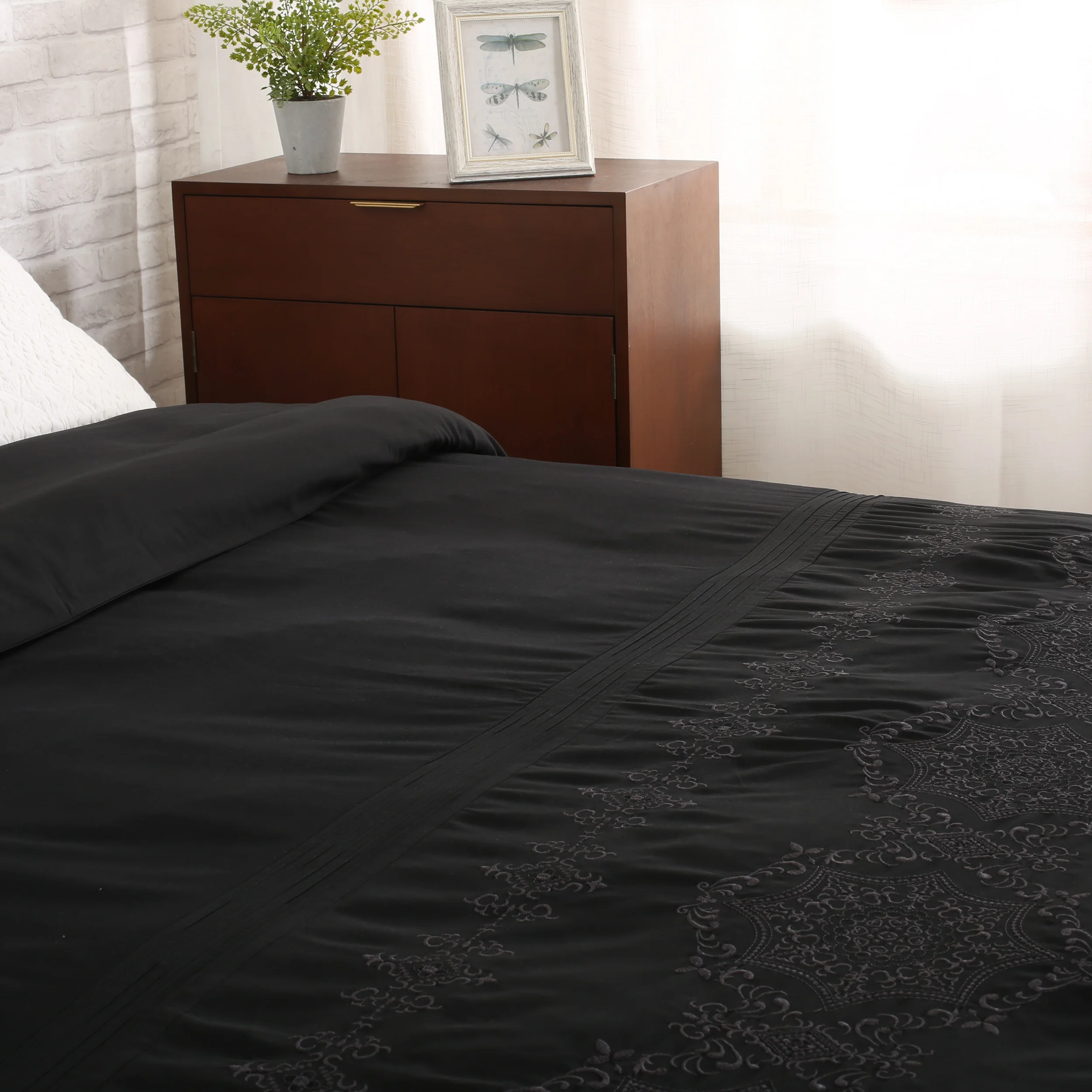 Rosalyn Queen Size Fabric Duvet Cover - furnishings