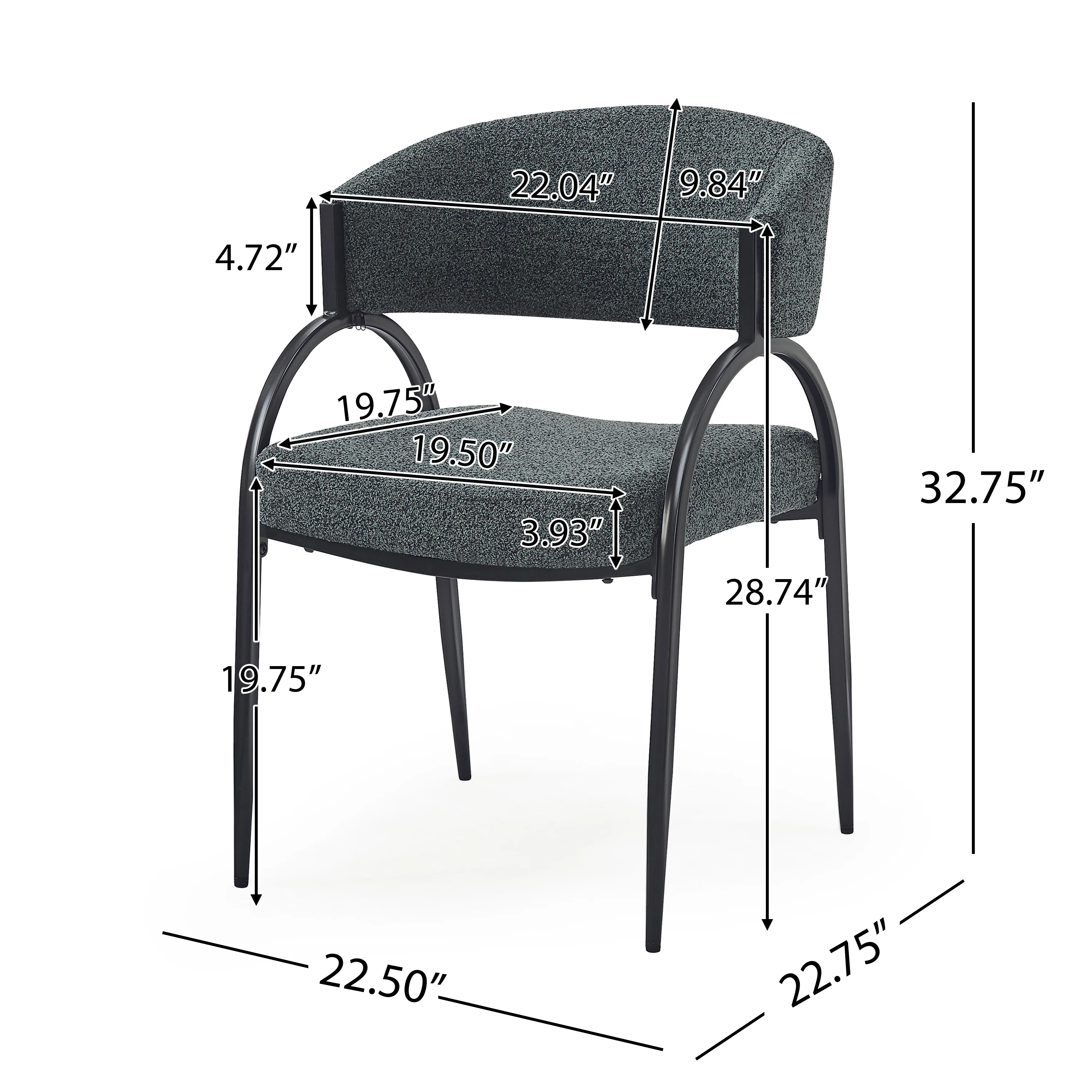 Biorth Modern Upholstered Arm Dining Chair - furnishings