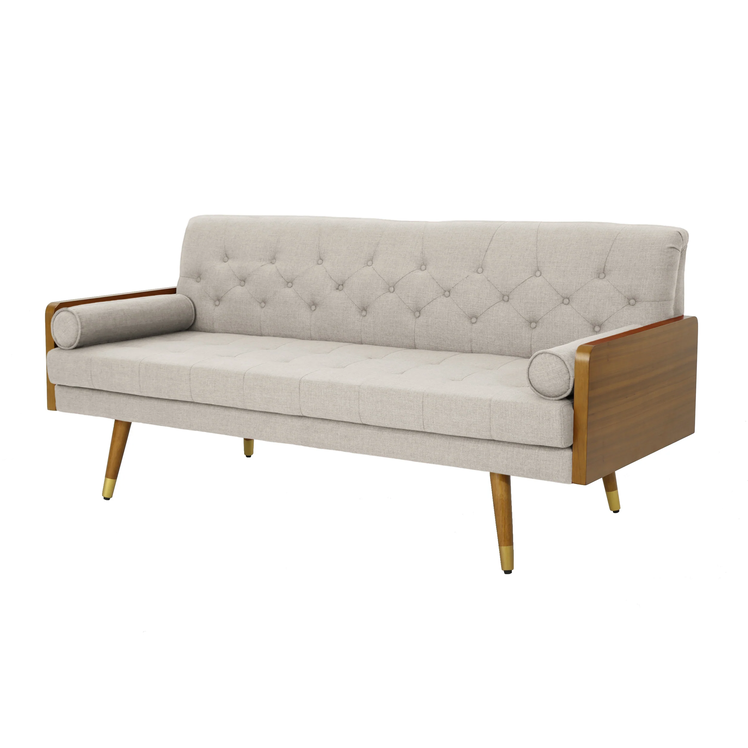Aidan Mid Century Modern Tufted Fabric Sofa - furnishings