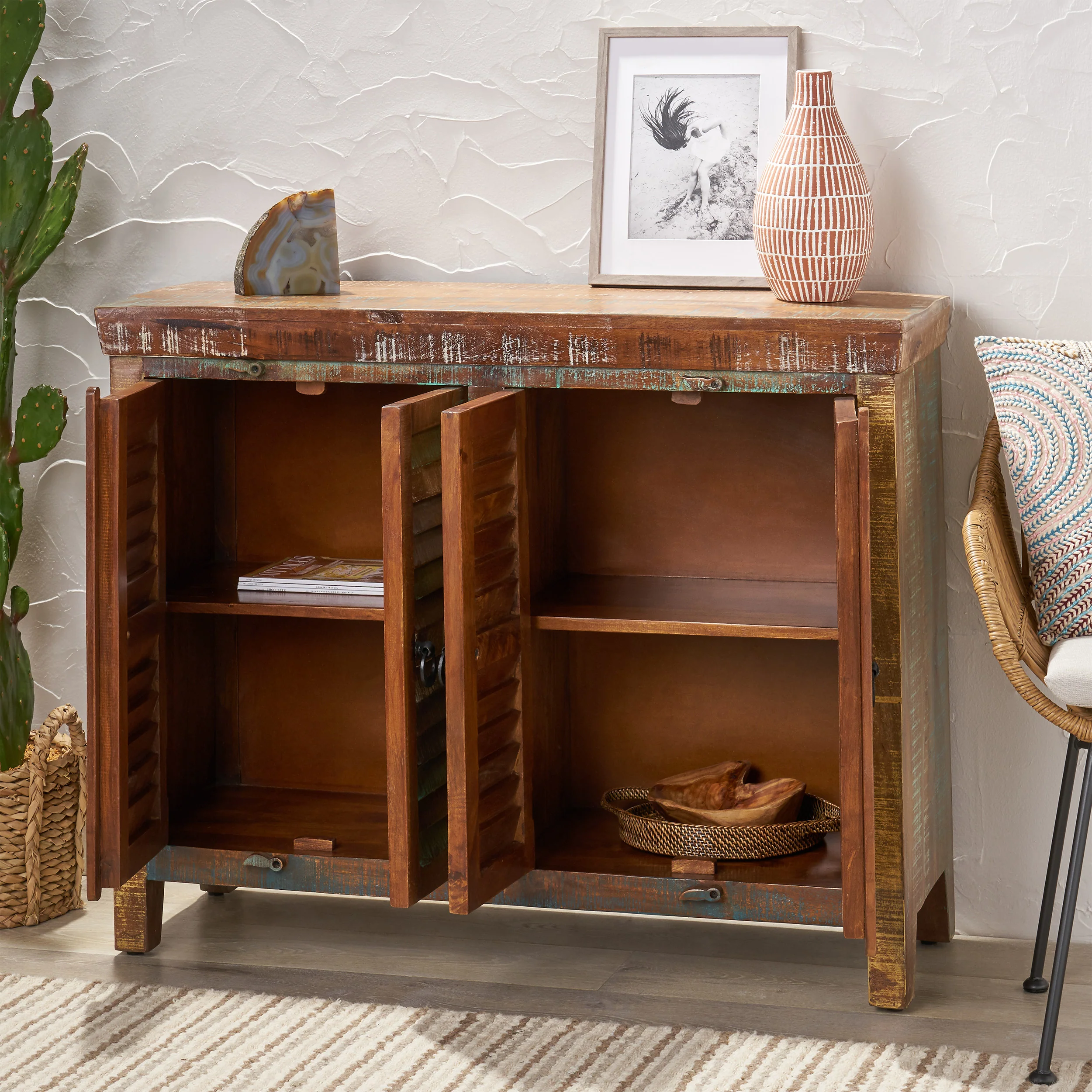 Niel Recycled Wood Cabinet - furnishings