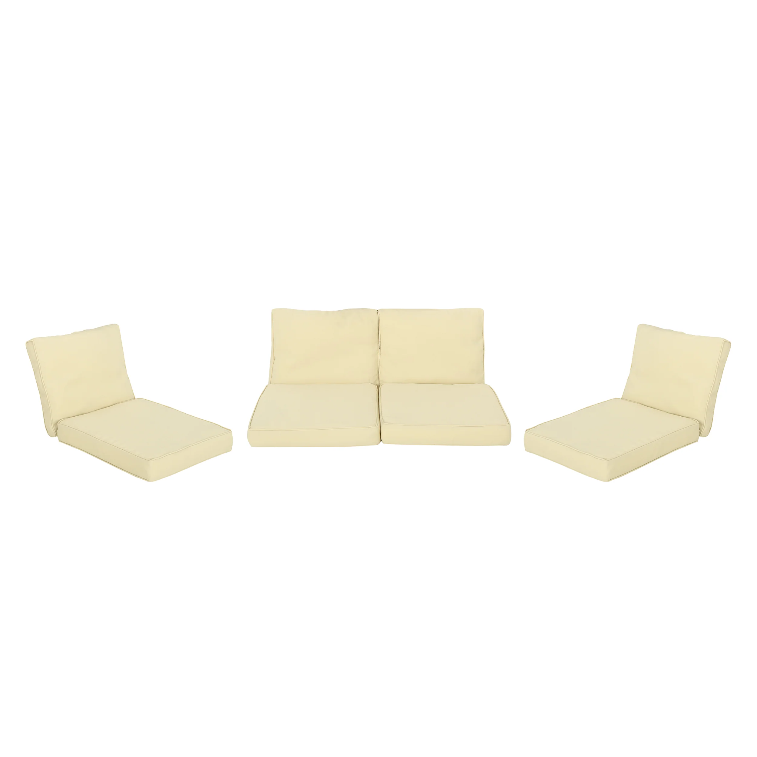 Atiyah Outdoor Water Resistant Fabric Loveseat and Club Chair Cushions - furnishings