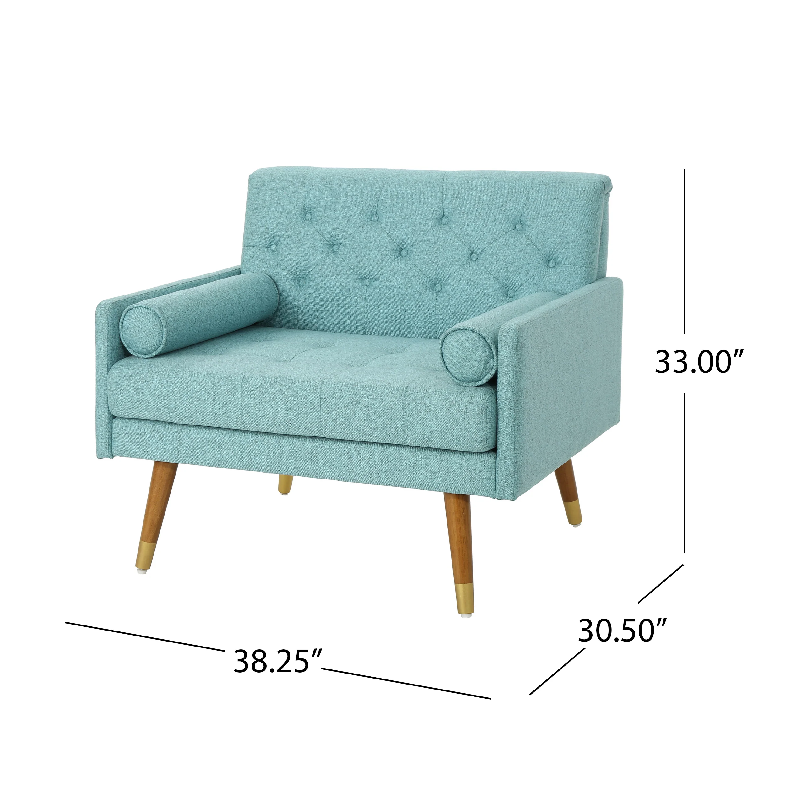 Nour Mid Century Modern Armchair And A Half - furnishings