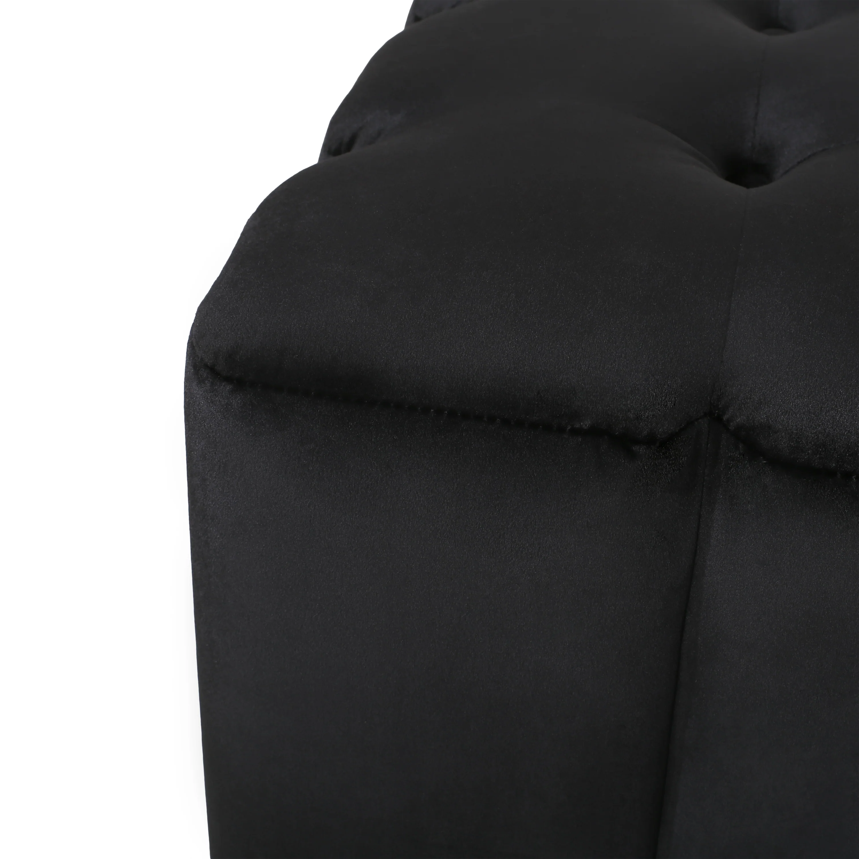 Fairfax Modern Glam Velvet Tufted Ottoman - furnishings