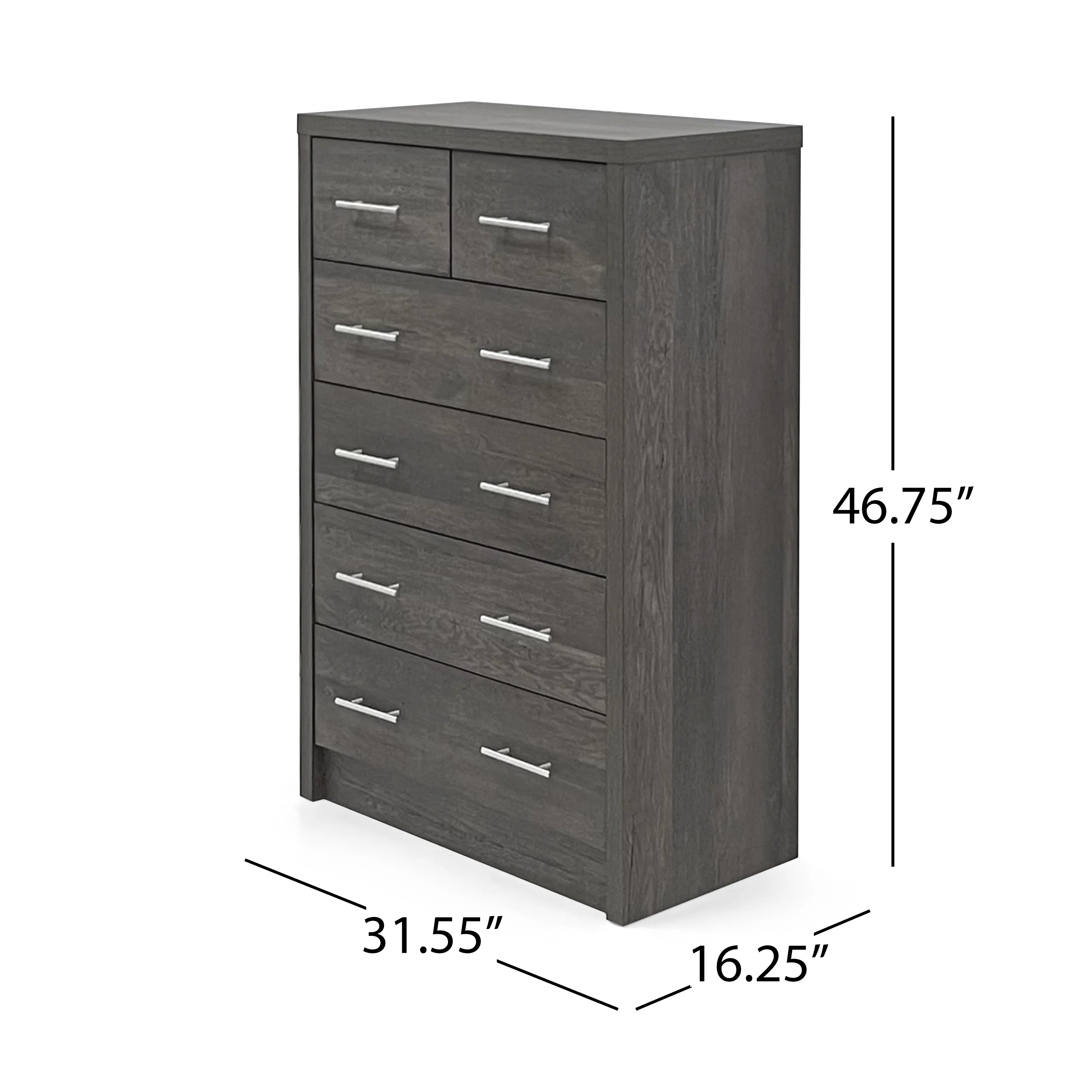 Marlette Modern Faux Wood 6 Drawer Dresser - furnishings