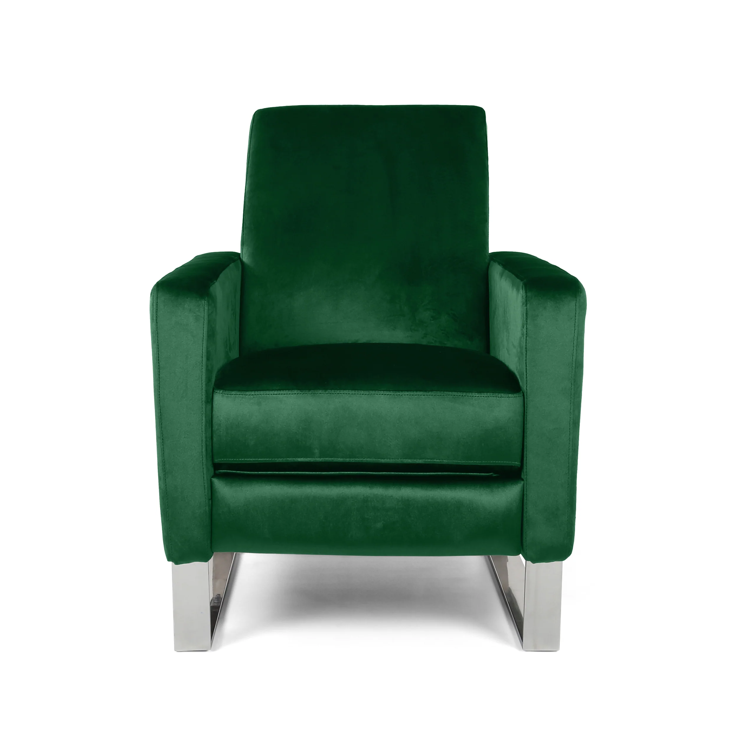 Arvin Modern Push Back High Leg Recliner with Stainless Steel Legs - furnishings