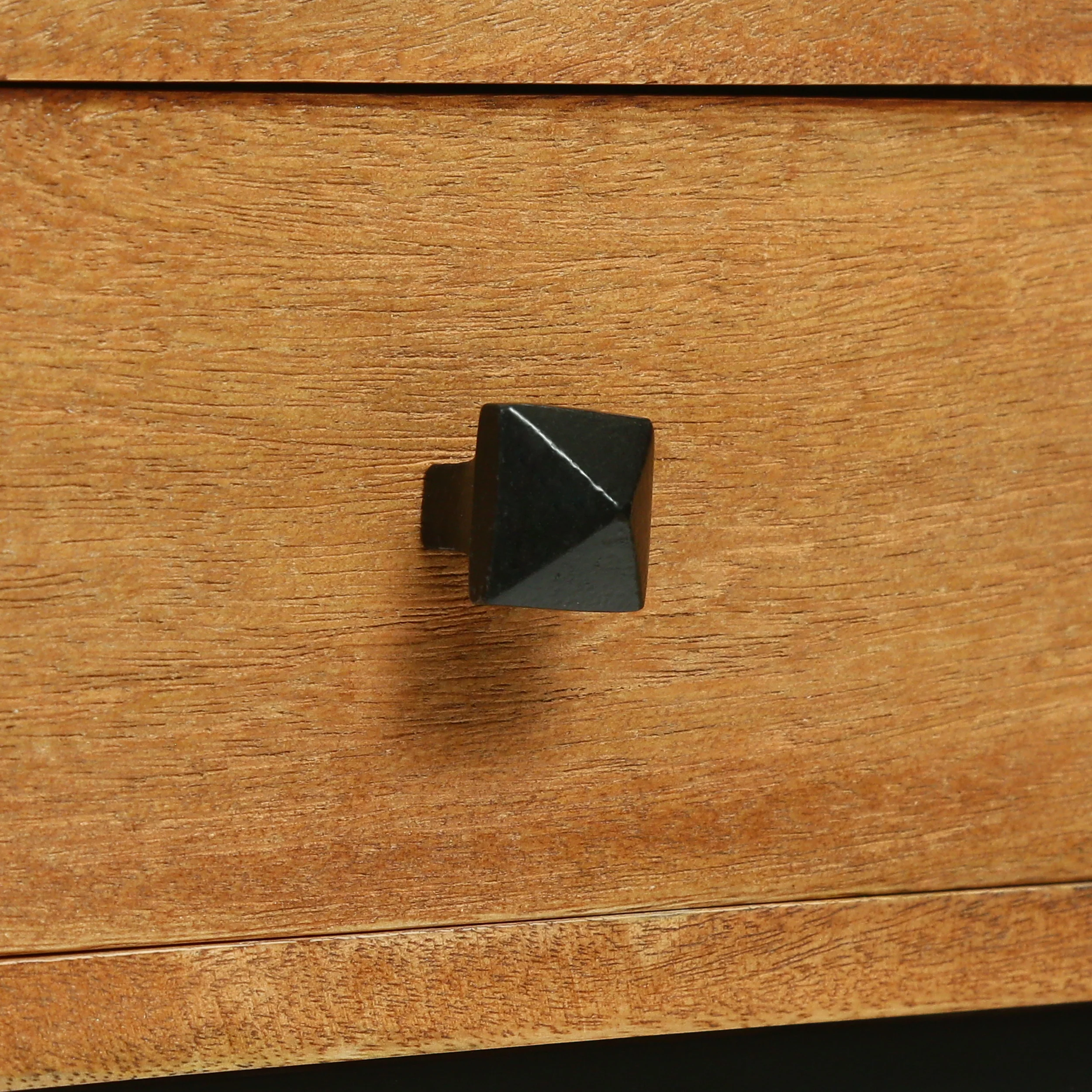 Wickson Modern Industrial Handmade Mango Wood C-Shaped Side Table with Drawer, Natural and Black - furnishings