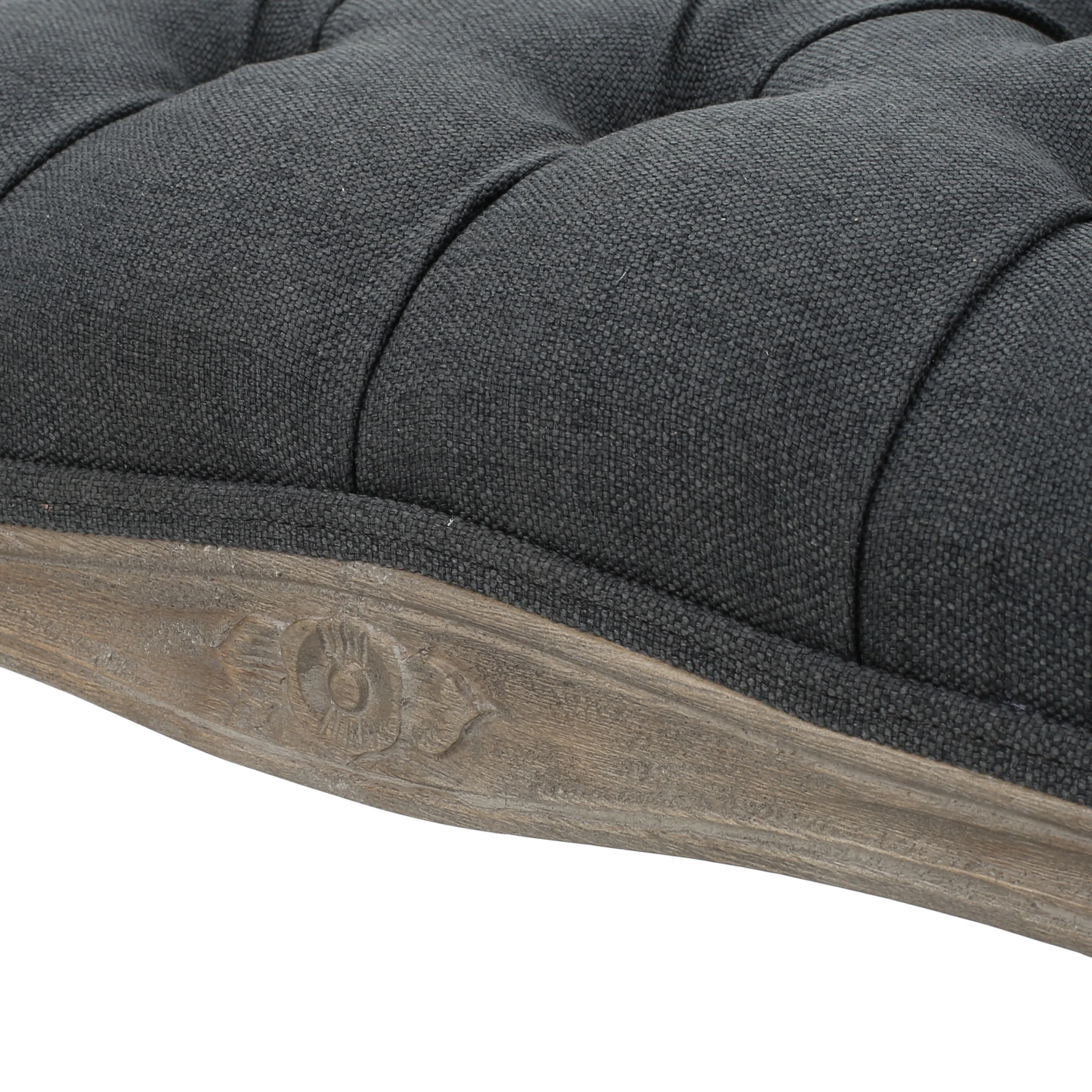 Tassette Traditional Button Tufted Fabric Bench - furnishings