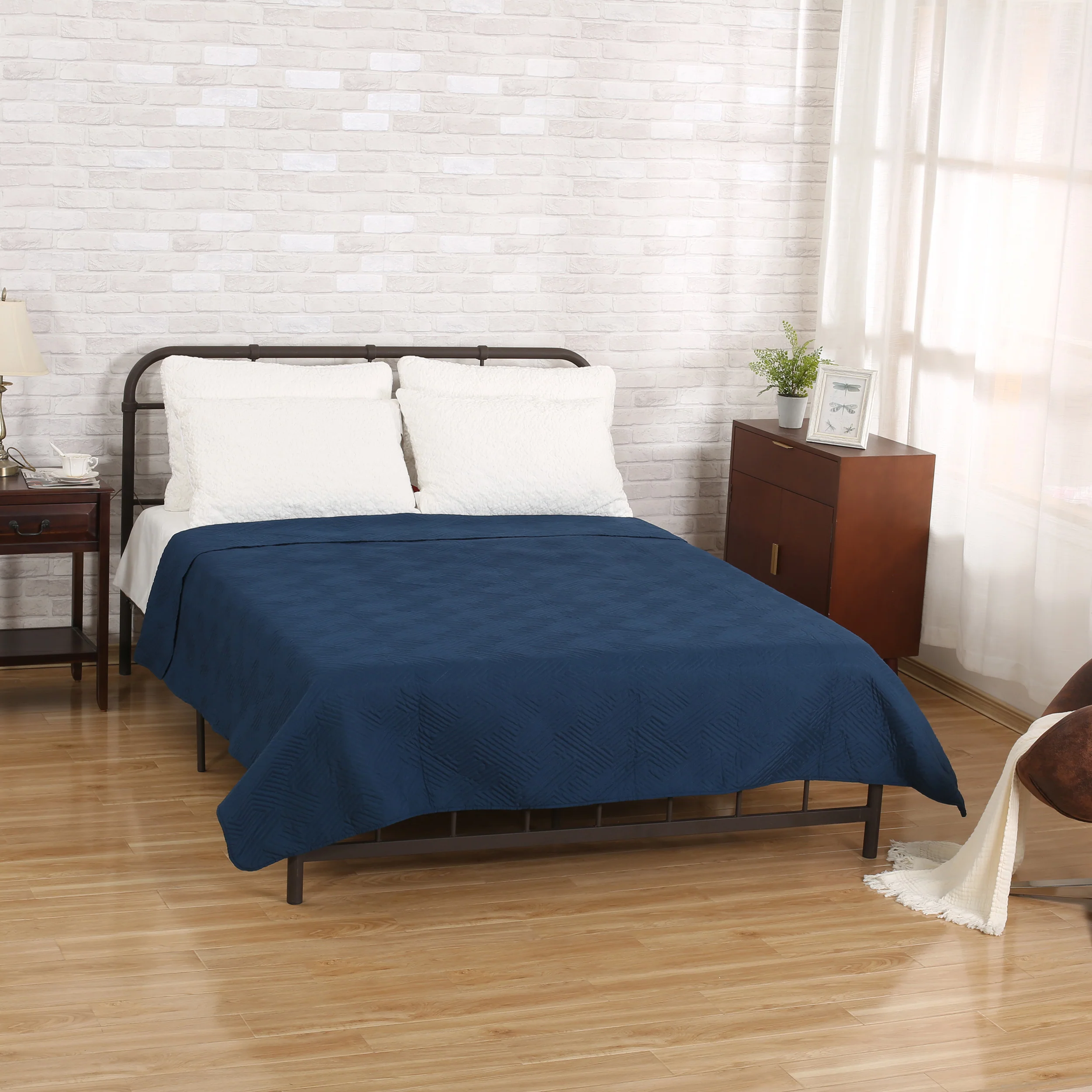 Cohen Double Bed Fabric Quilt - furnishings