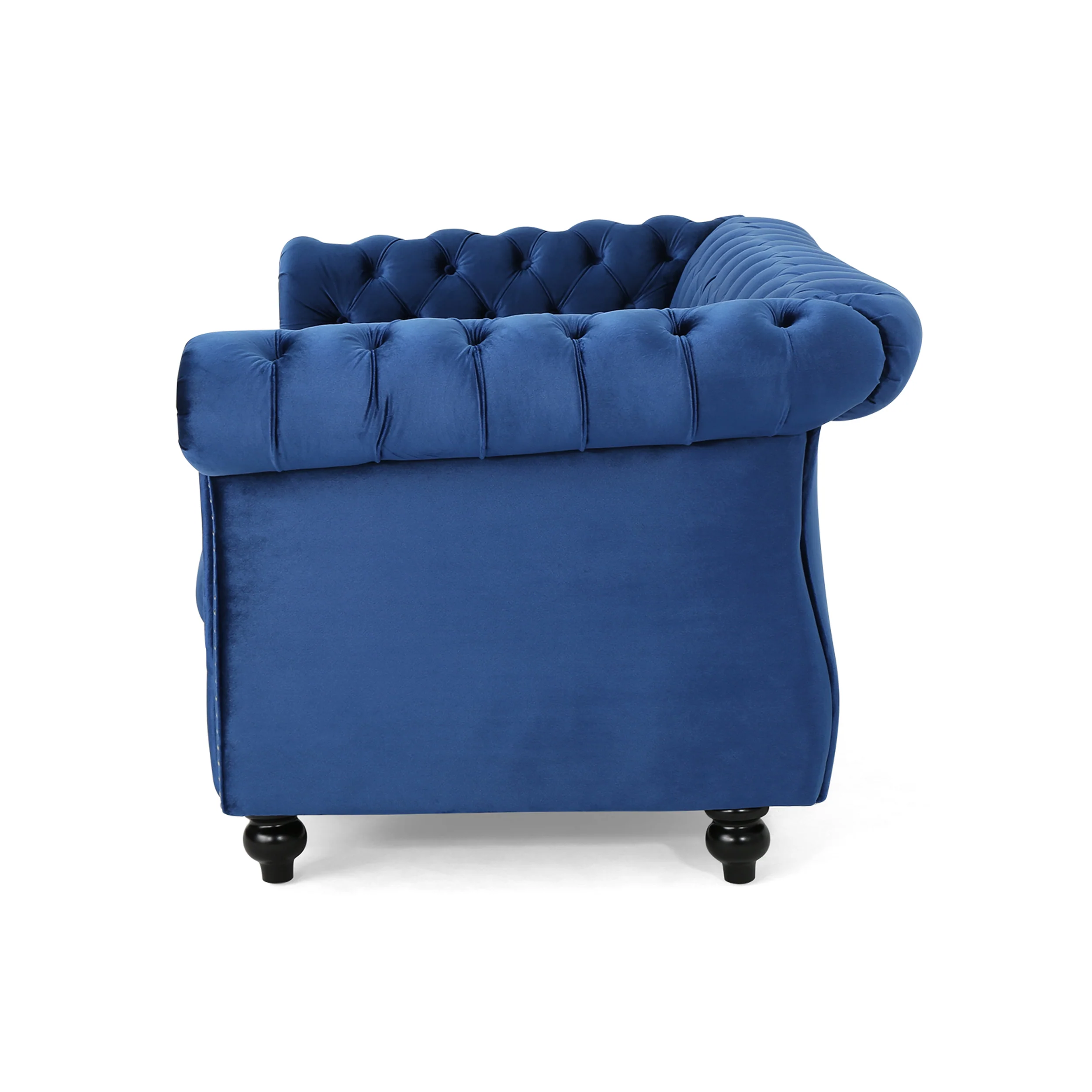 Kyle Traditional Chesterfield Velvet Loveseat Sofa - furnishings