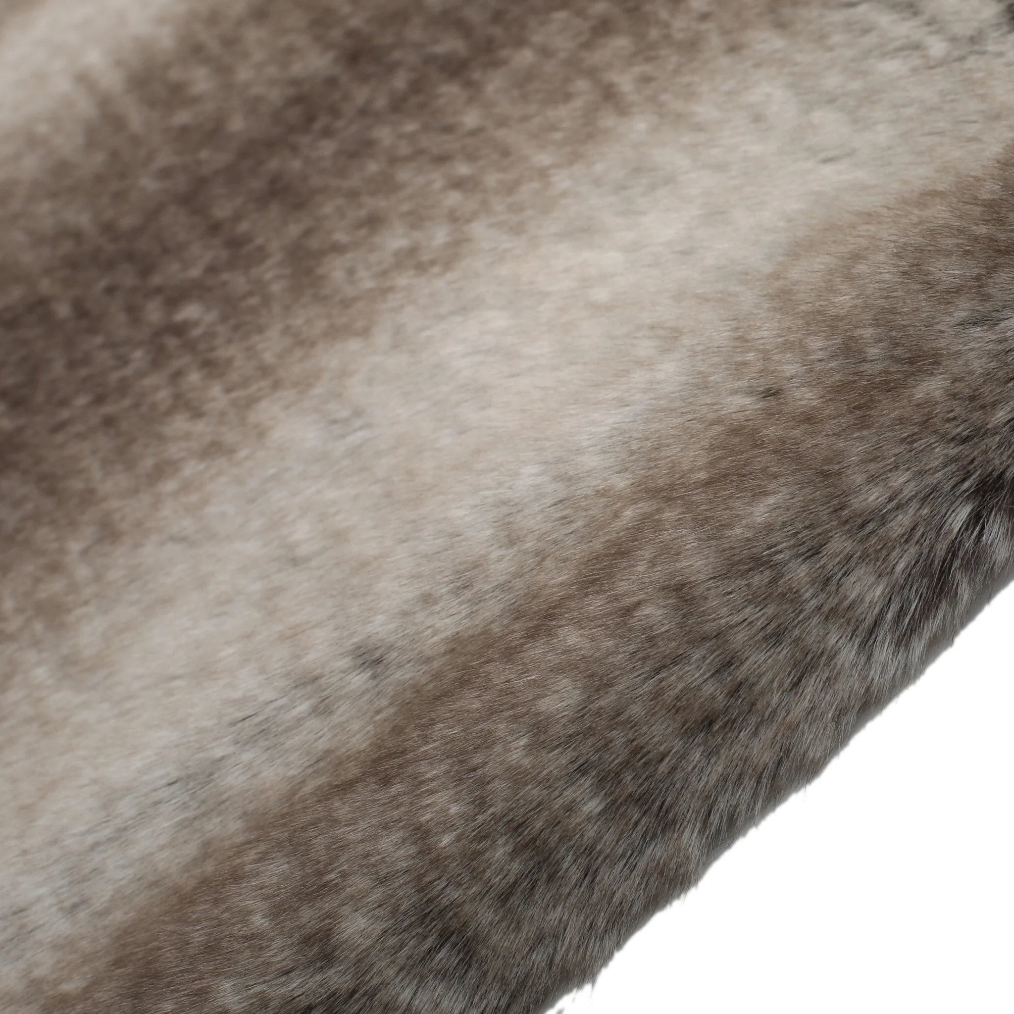 Tuscan Modern Glam Striped Faux Fur Throw Blanket - furnishings