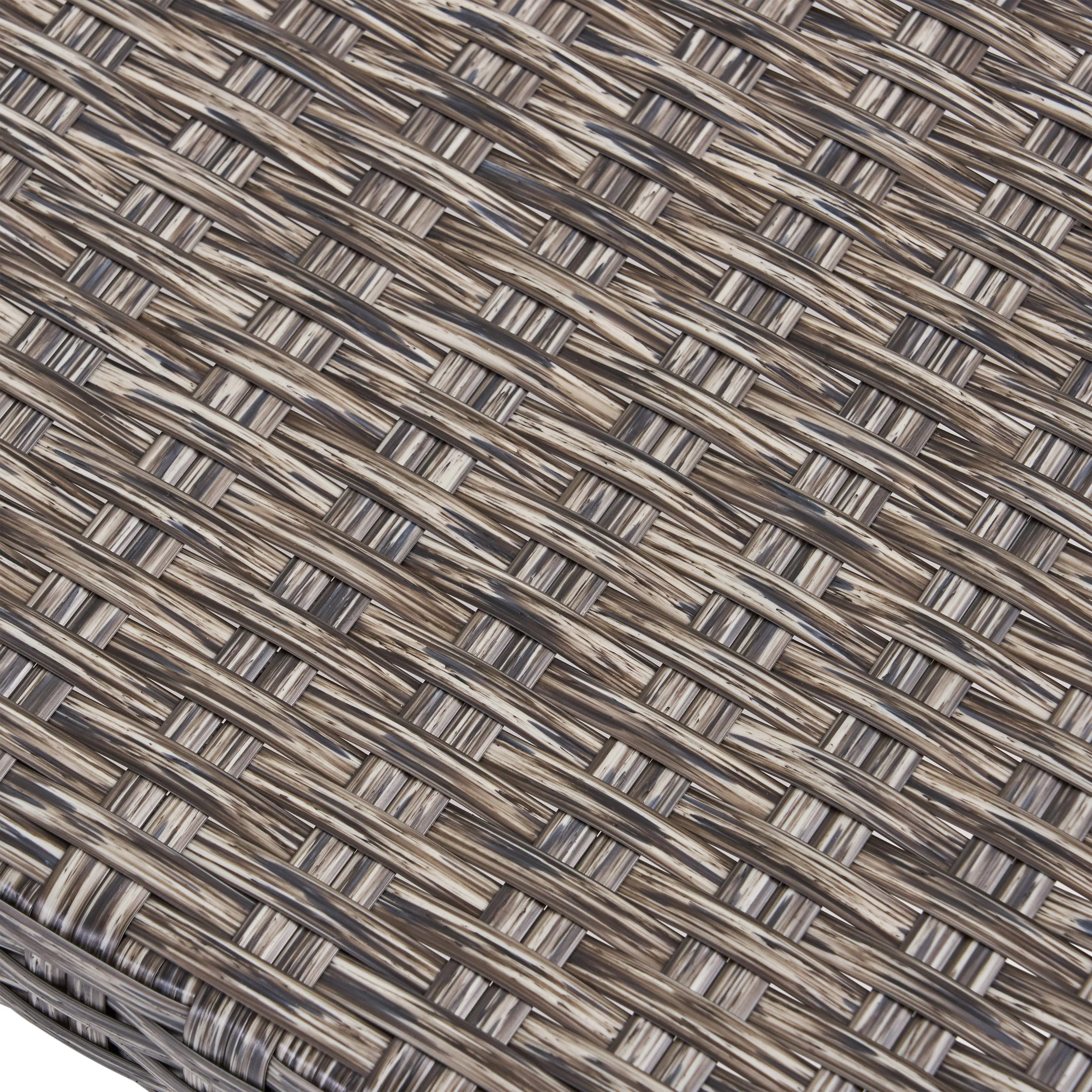 Marcia Outdoor Wood and Wicker Loveseat - furnishings