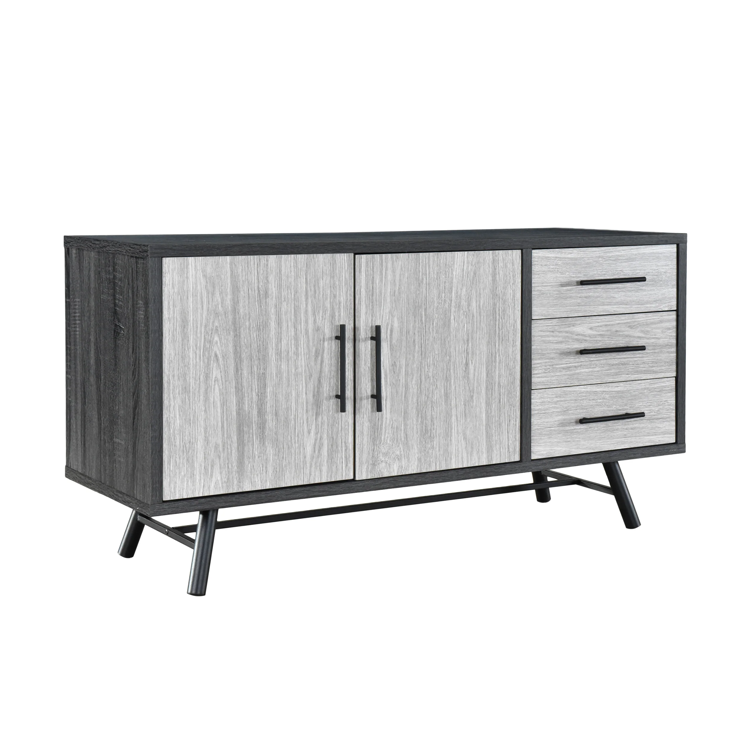 Bokchito Modern Industrial 2 Door Sideboard - furnishings