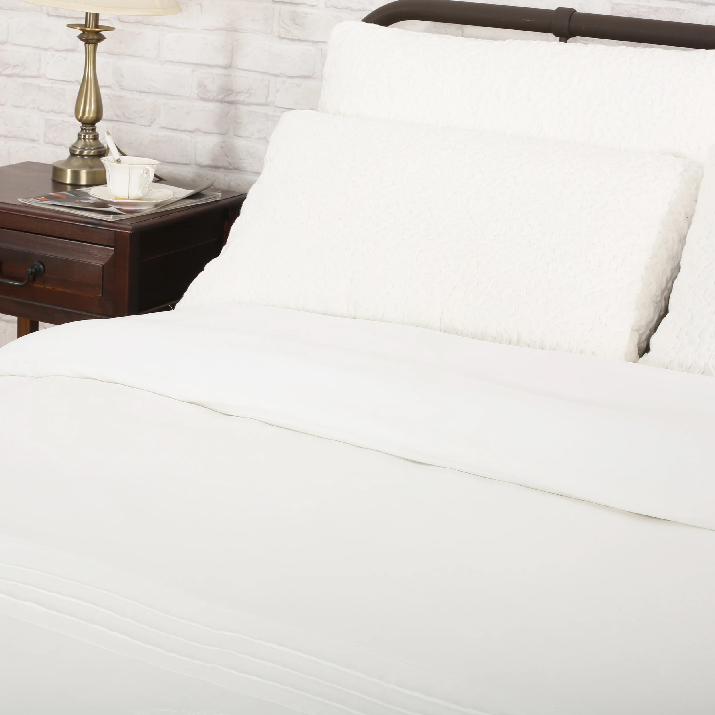 Zoey Queen Size Fabric Duvet Cover - furnishings