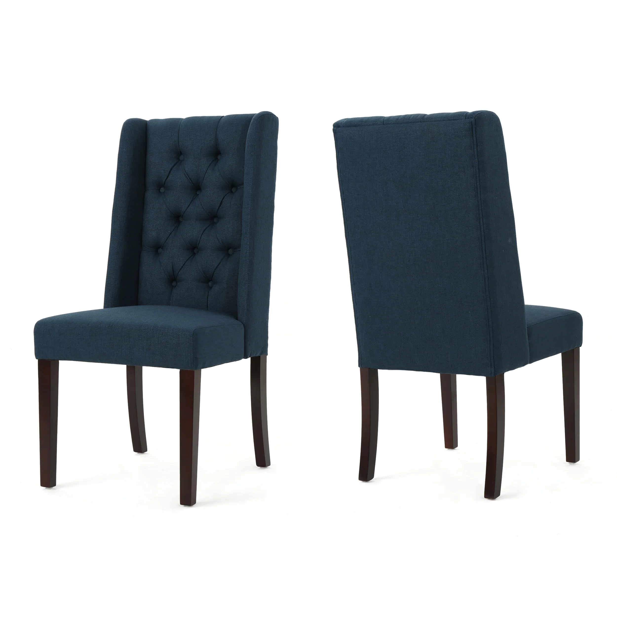 Billings Tufted Fabric High Back Dining Chairs (Set of 2) - furnishings