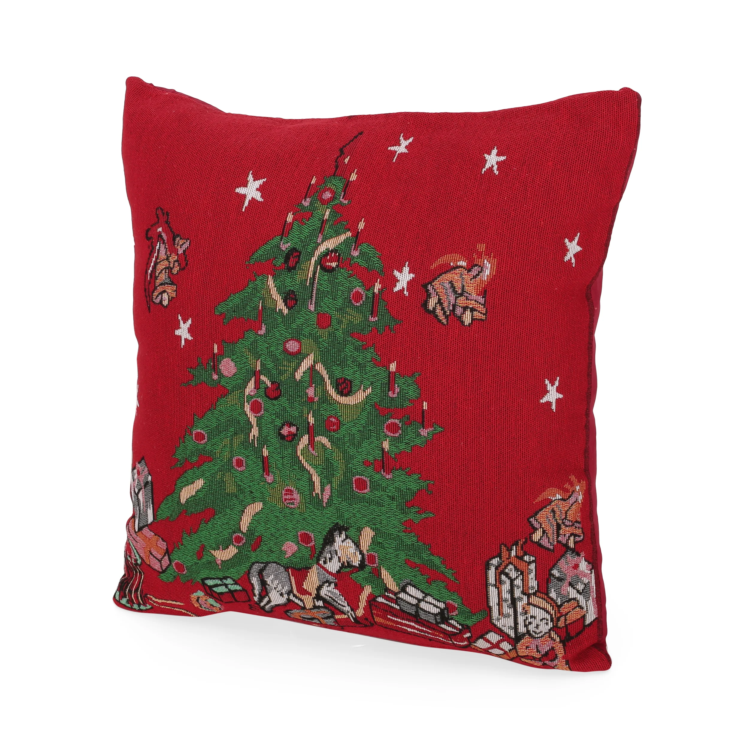Benoit Modern Fabric Christmas Throw Pillow Cover - furnishings