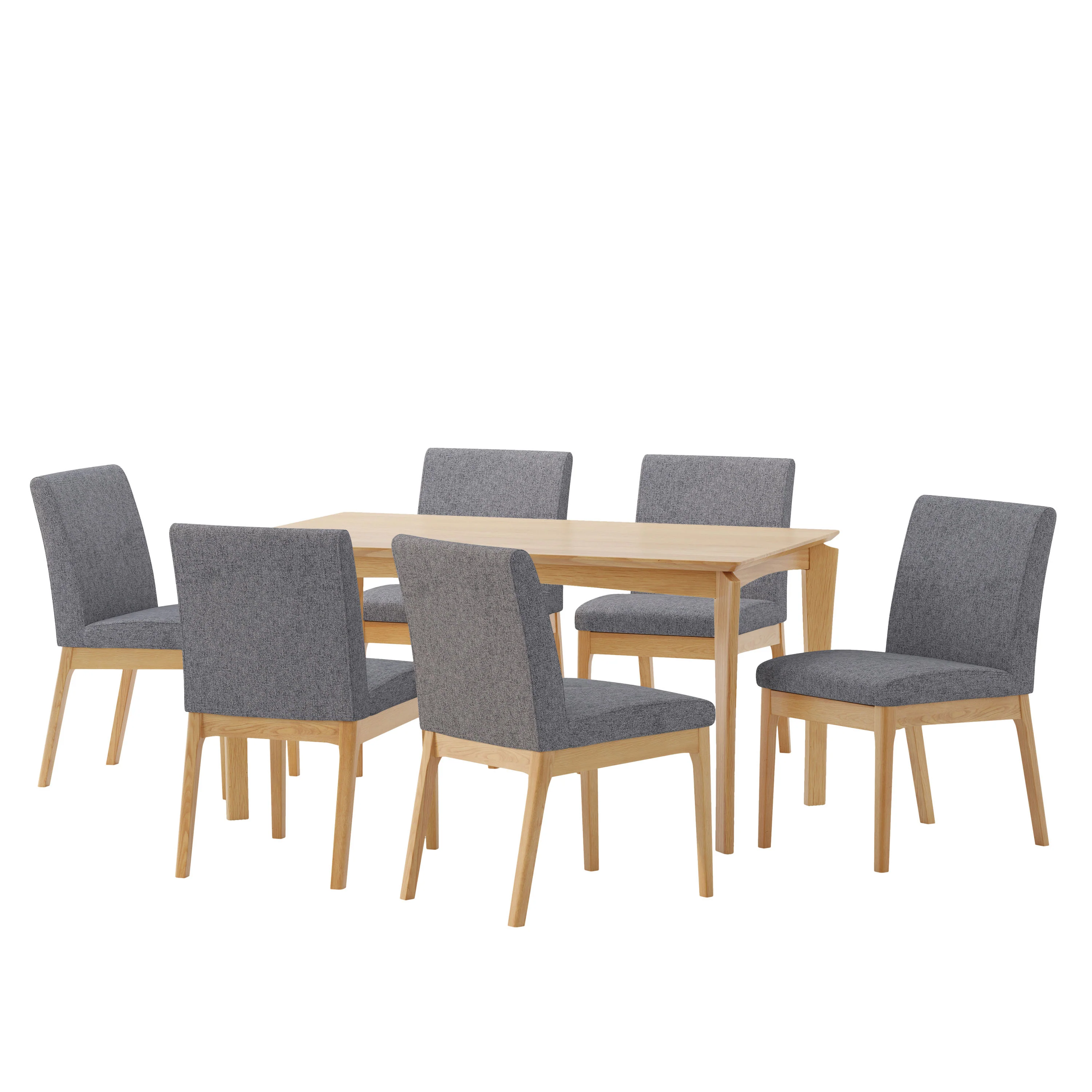 Ballantrae Wood and Fabric 7 Piece Dining Set - furnishings