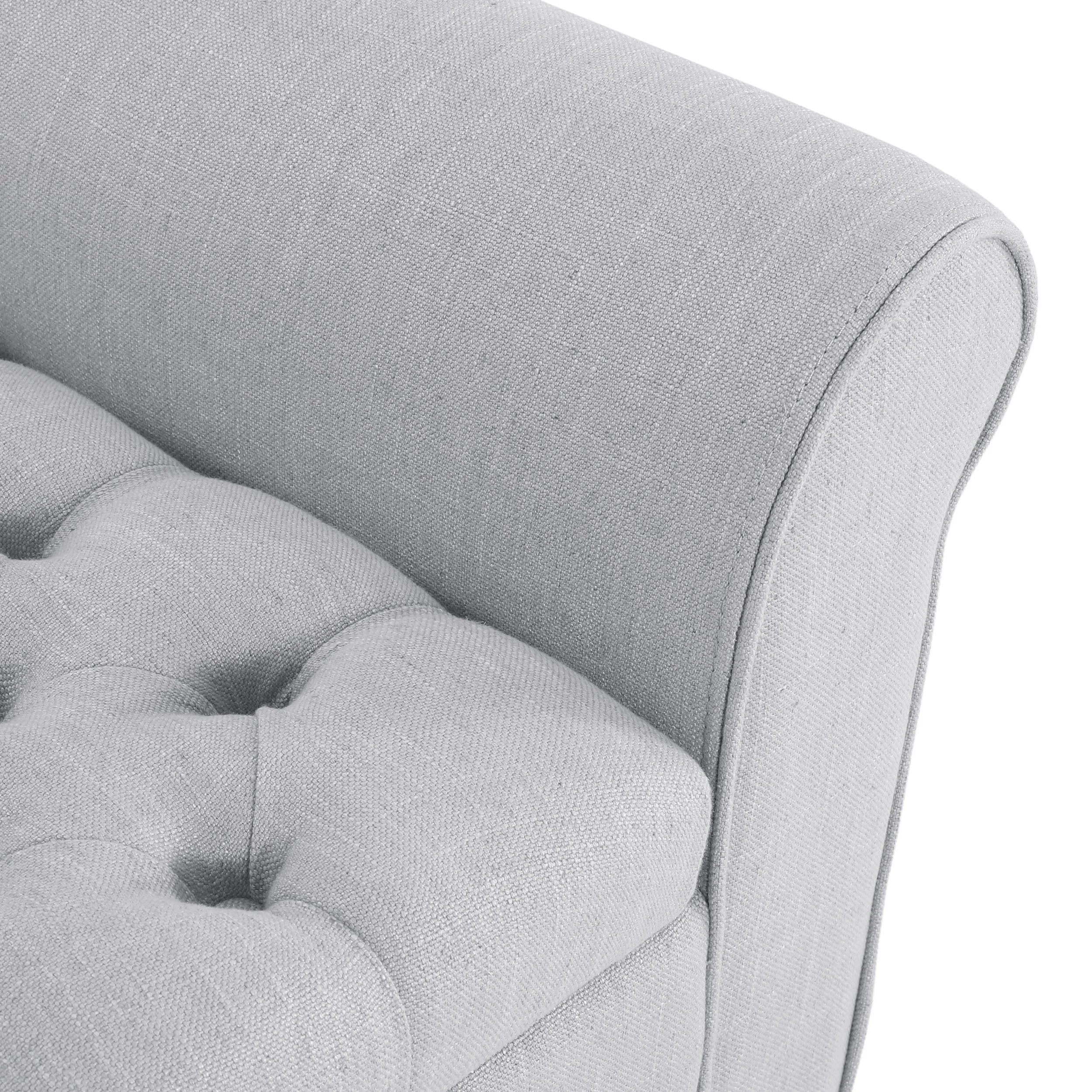 Charlemagne Rolled Arm Tufted Fabric Storage Ottoman Bench - furnishings