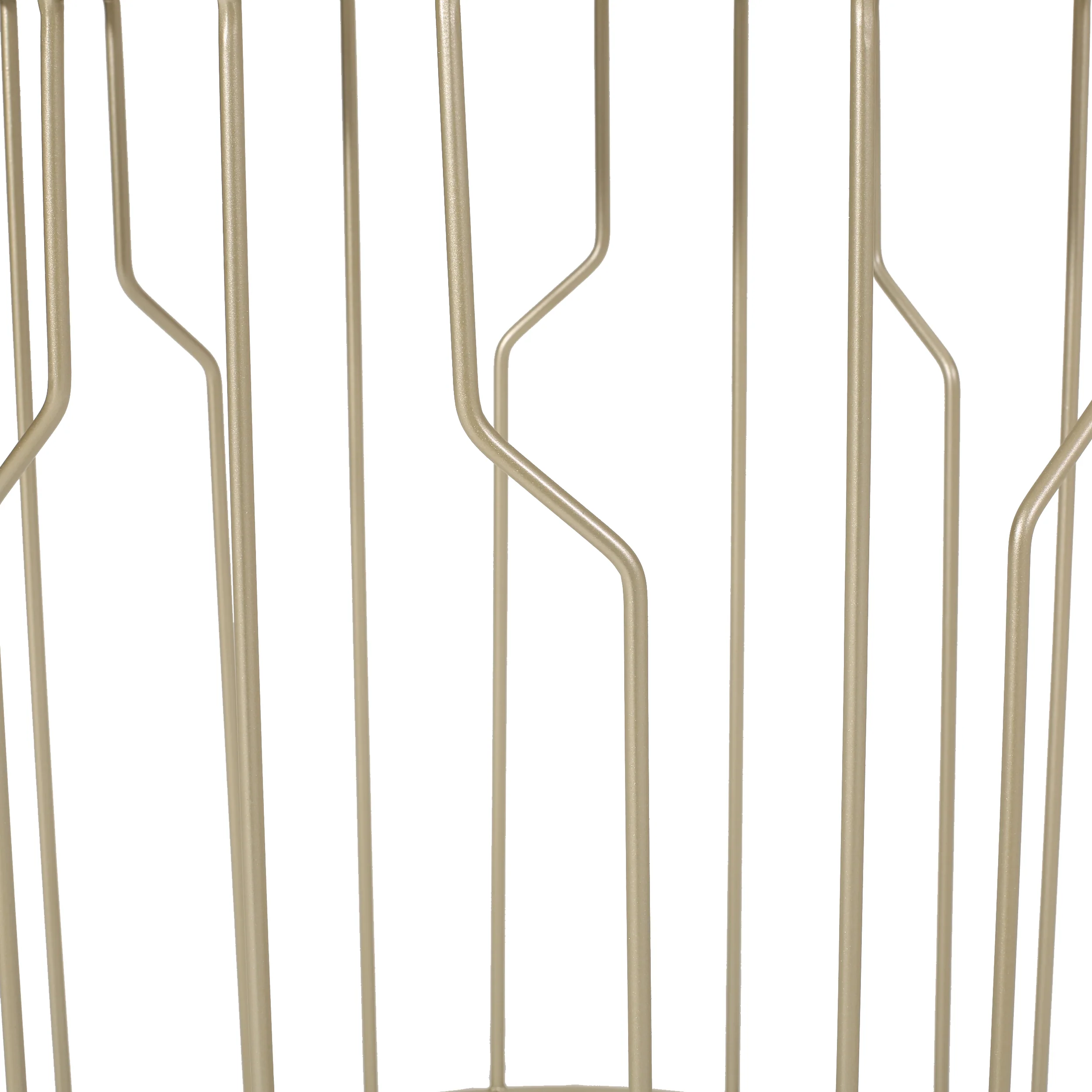 Finethy Modern Glam Faux Marble Side Table, White and Champagne Silver - furnishings
