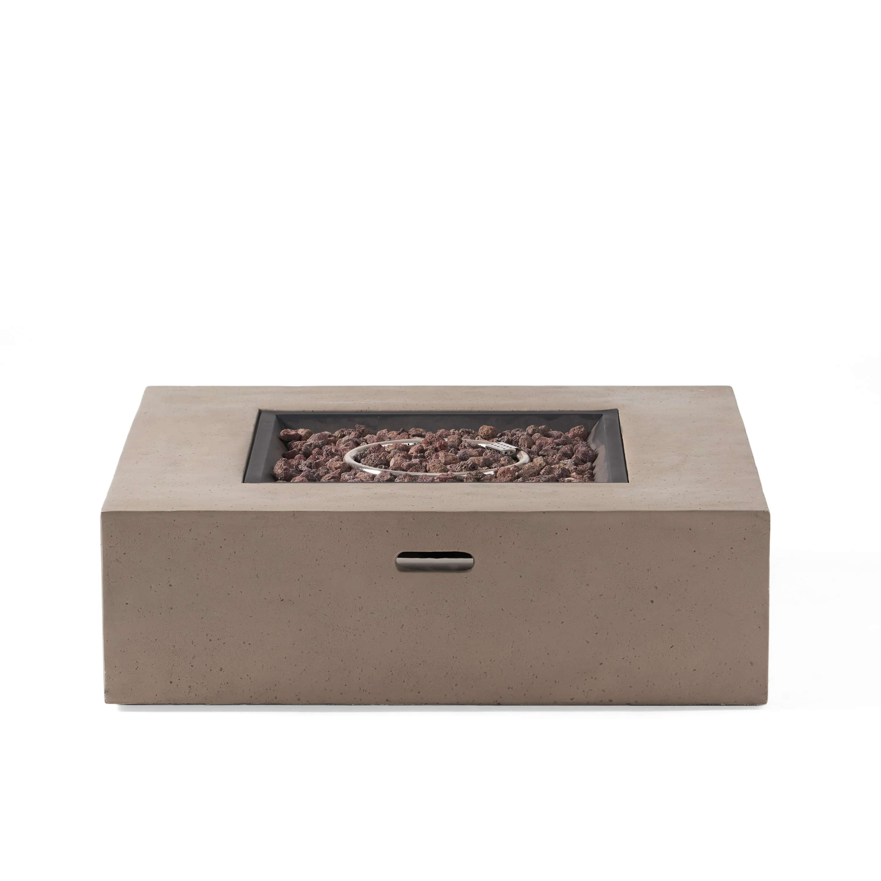Hearth Outdoor 50,000 BTU Lightweight Concrete Square Fire Pit (No Tank Holder) - furnishings