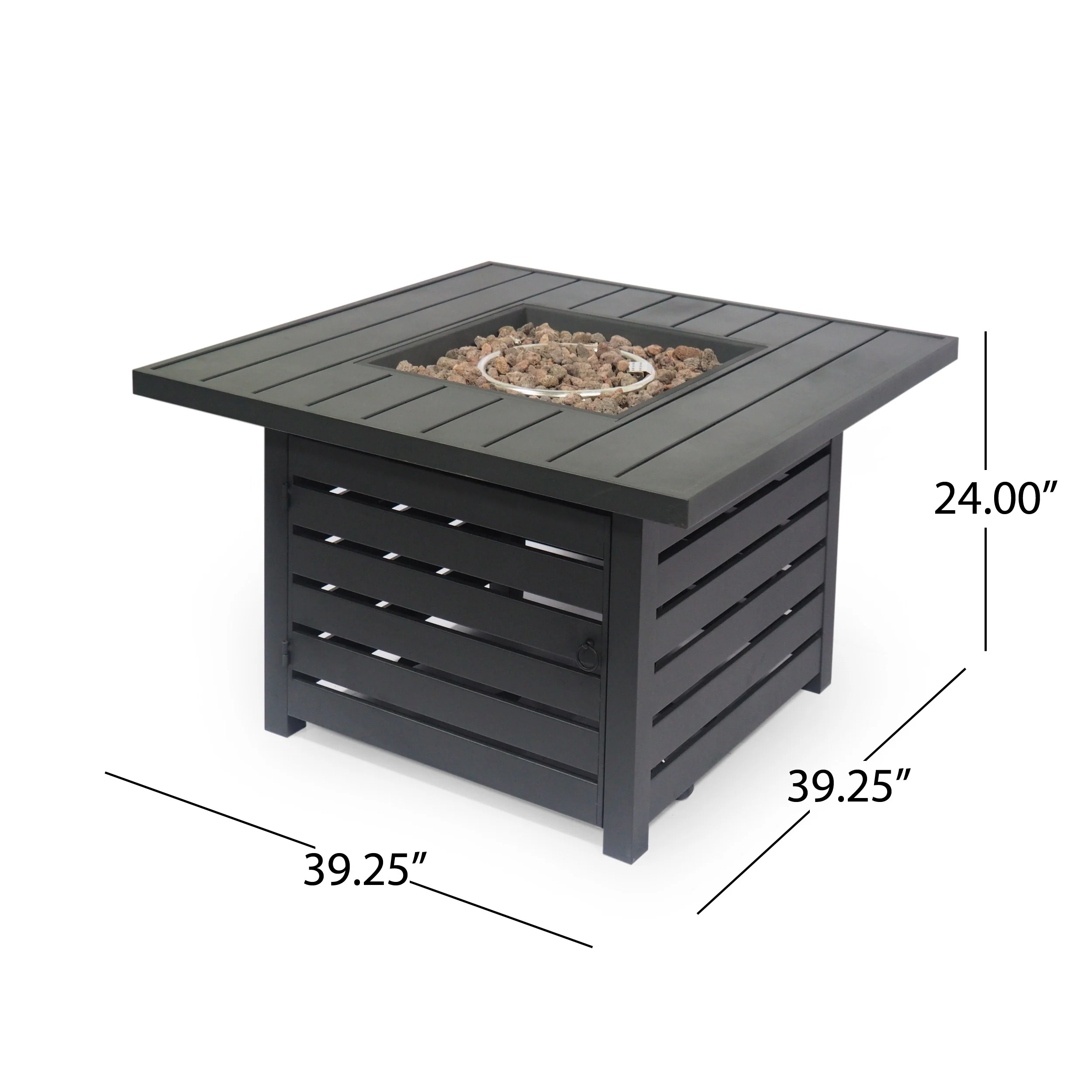Moira Square Iron Fire Pit - furnishings