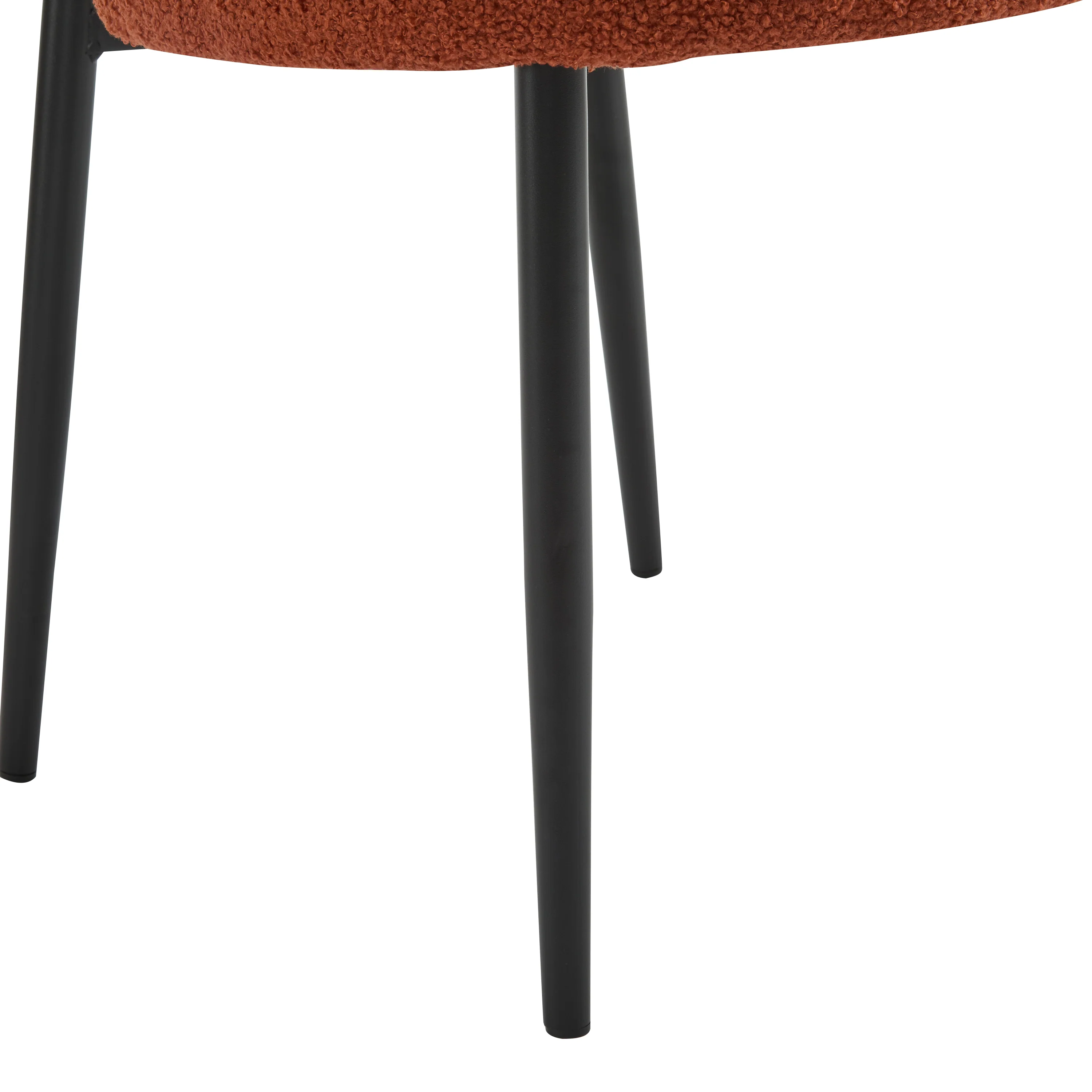 Leandera Modern Upholstered Dining Chairs, Metal Frame, Set of 2 - furnishings
