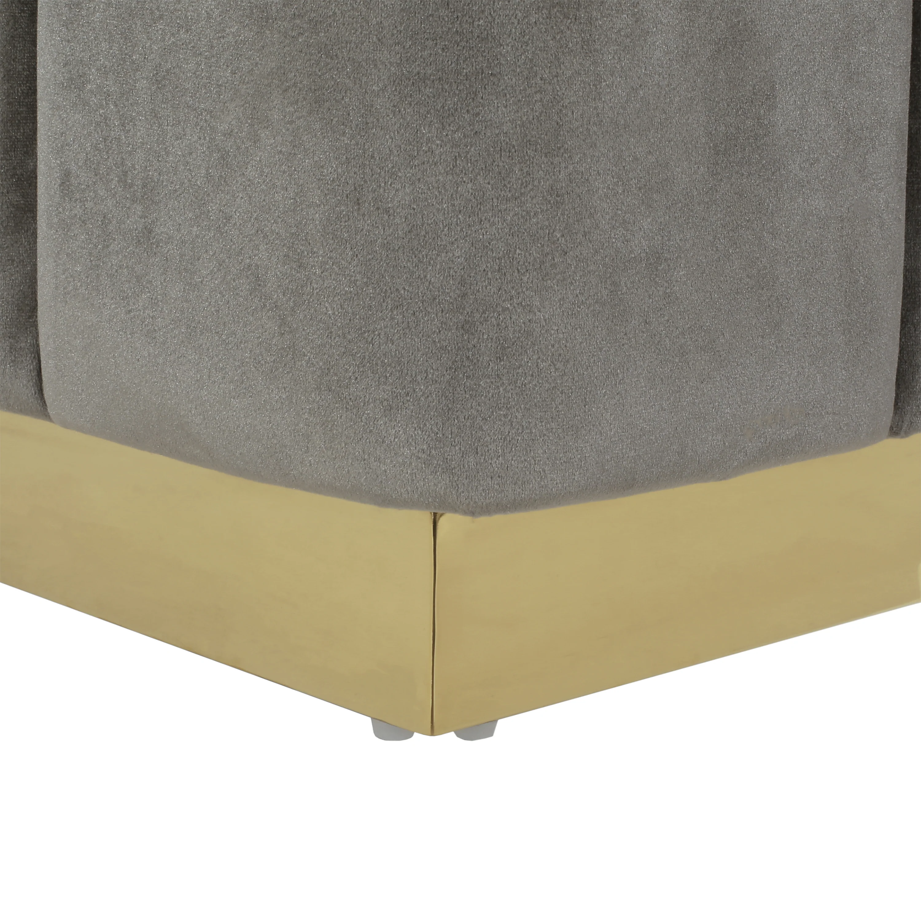 Fairfax Modern Glam Velvet Tufted Ottoman - furnishings
