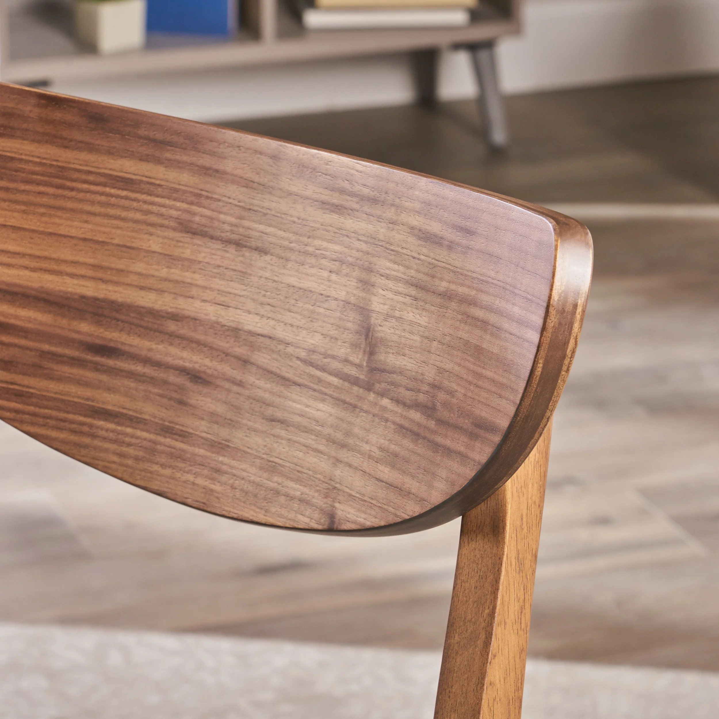 Molle Walnut Finish Mid-Century Modern 24-Inch Counter Stools (Set of 2) - furnishings