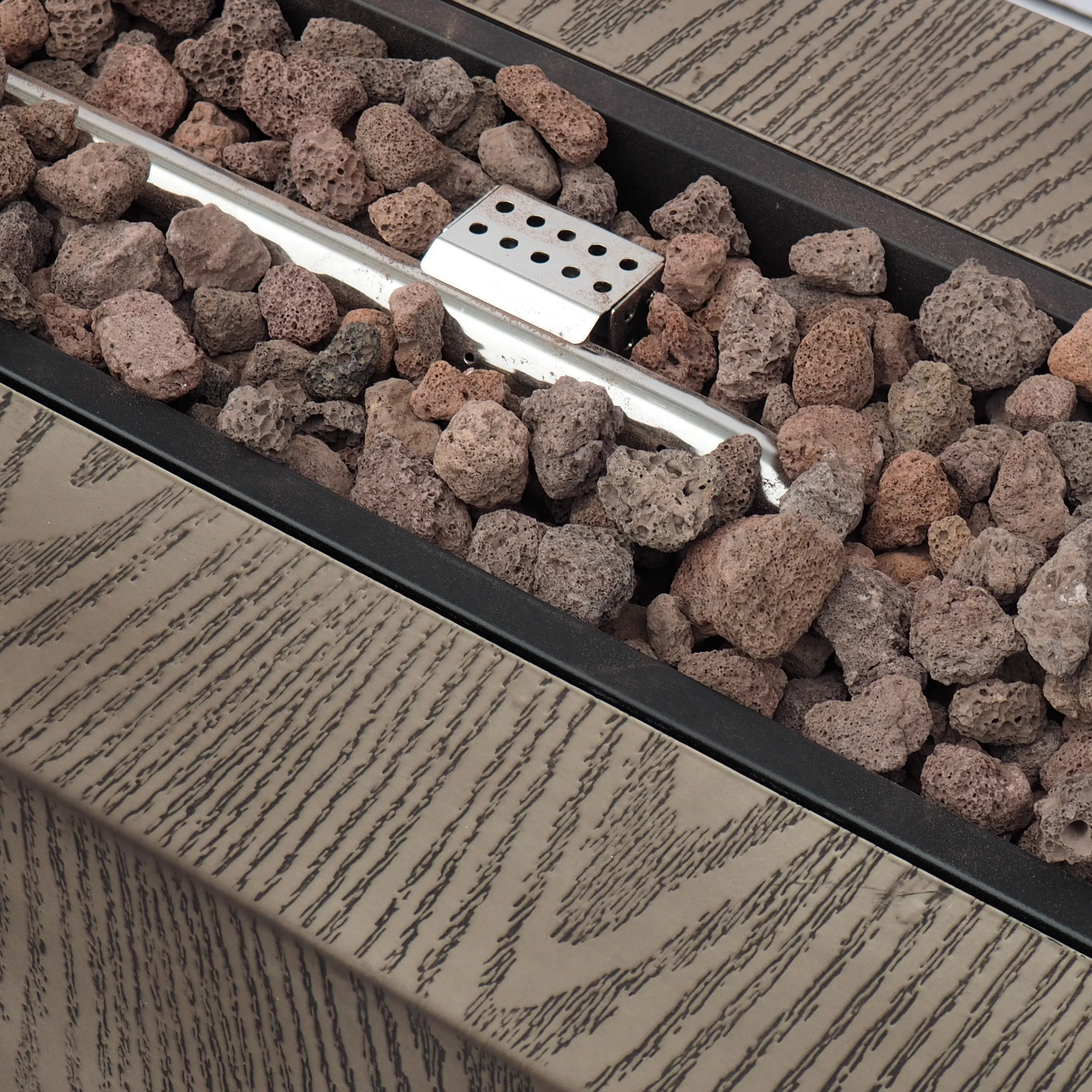 Jasmine Outdoor 50,000 BTU Rectangular Fire Pit (No Tank Holder) - furnishings